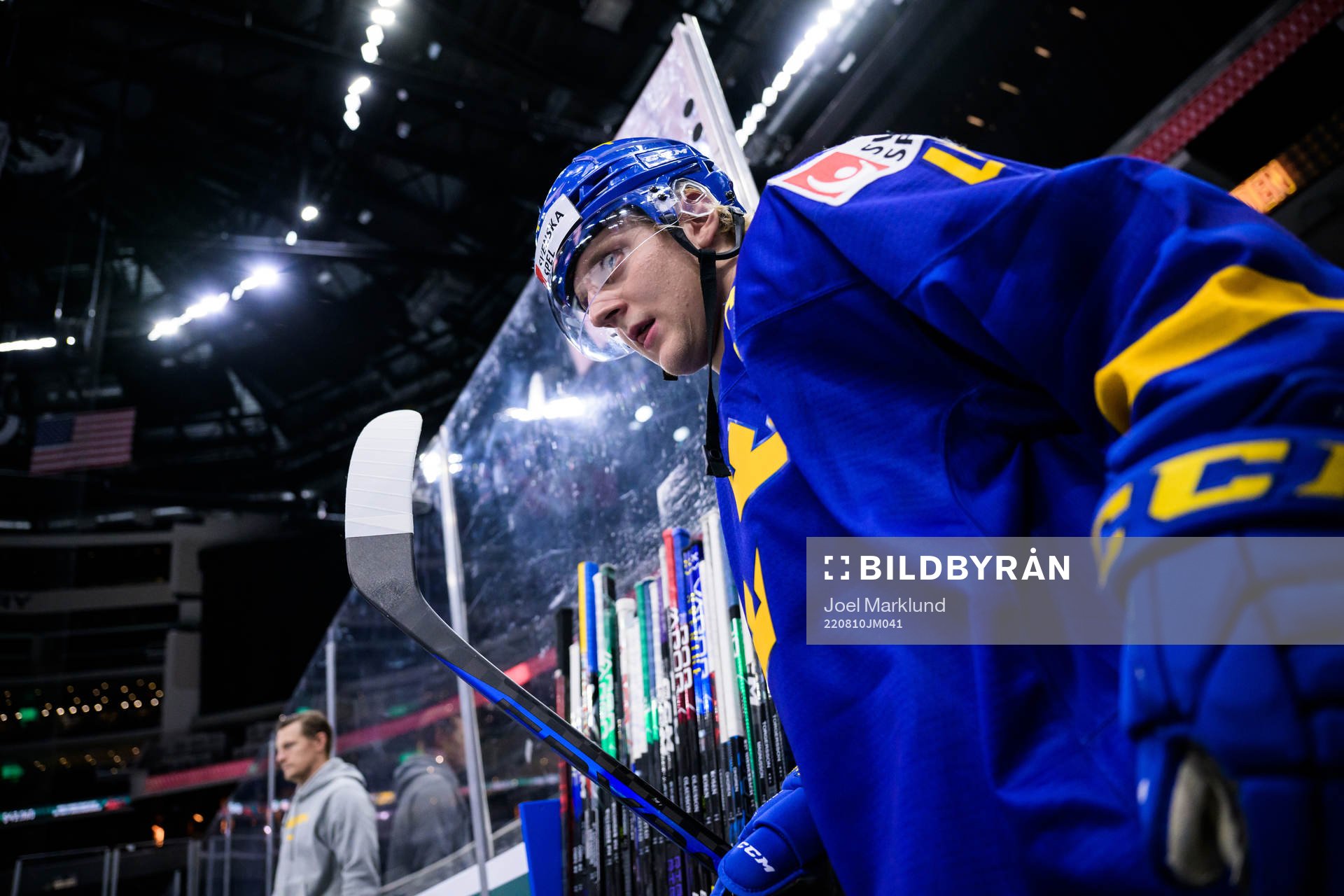 Emil Andrae of Sweden at warm-up