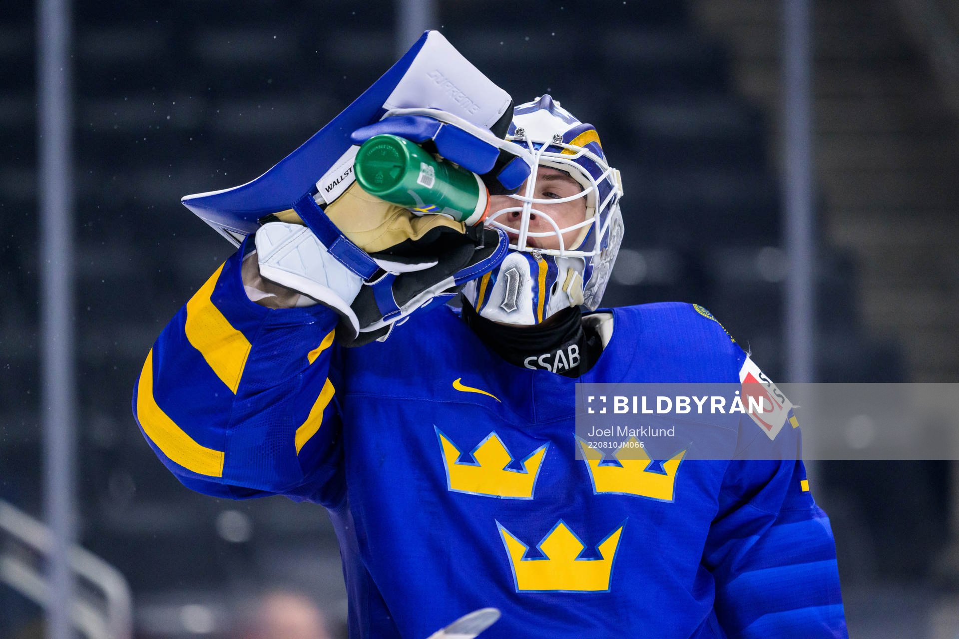 goaltender Jesper Wallstedt of Sweden