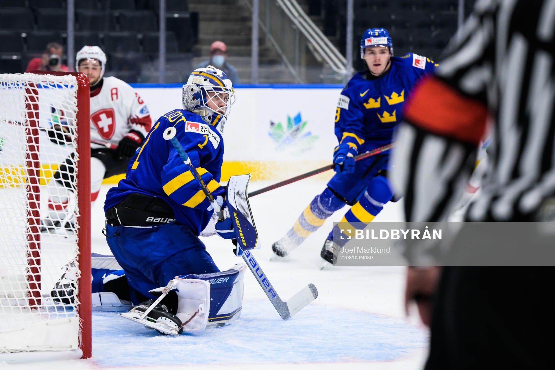Goaltender Jesper Wallstedt of Sweden