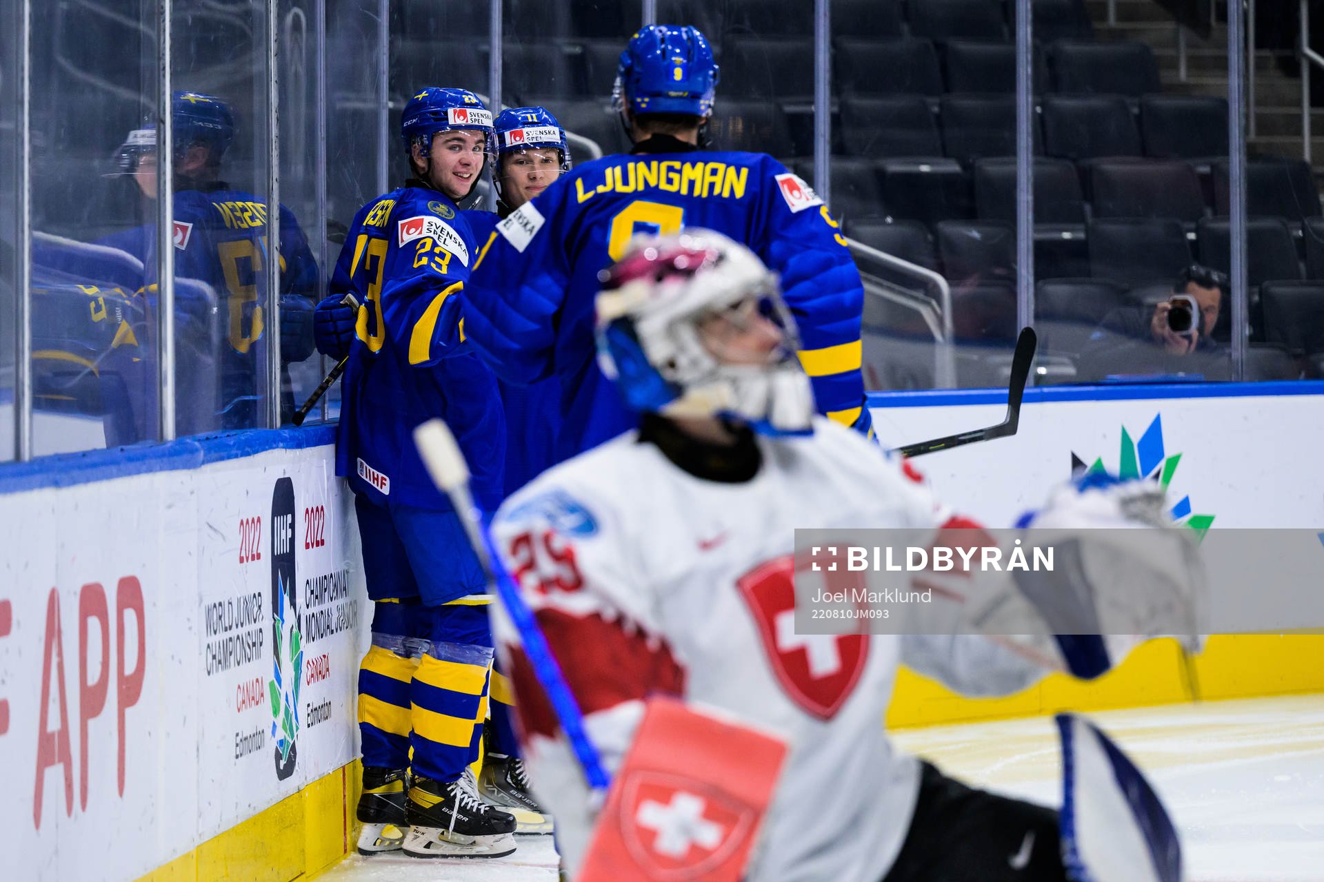 Isak Rosén, Fabian Lysell and Daniel Ljungman of Sweden