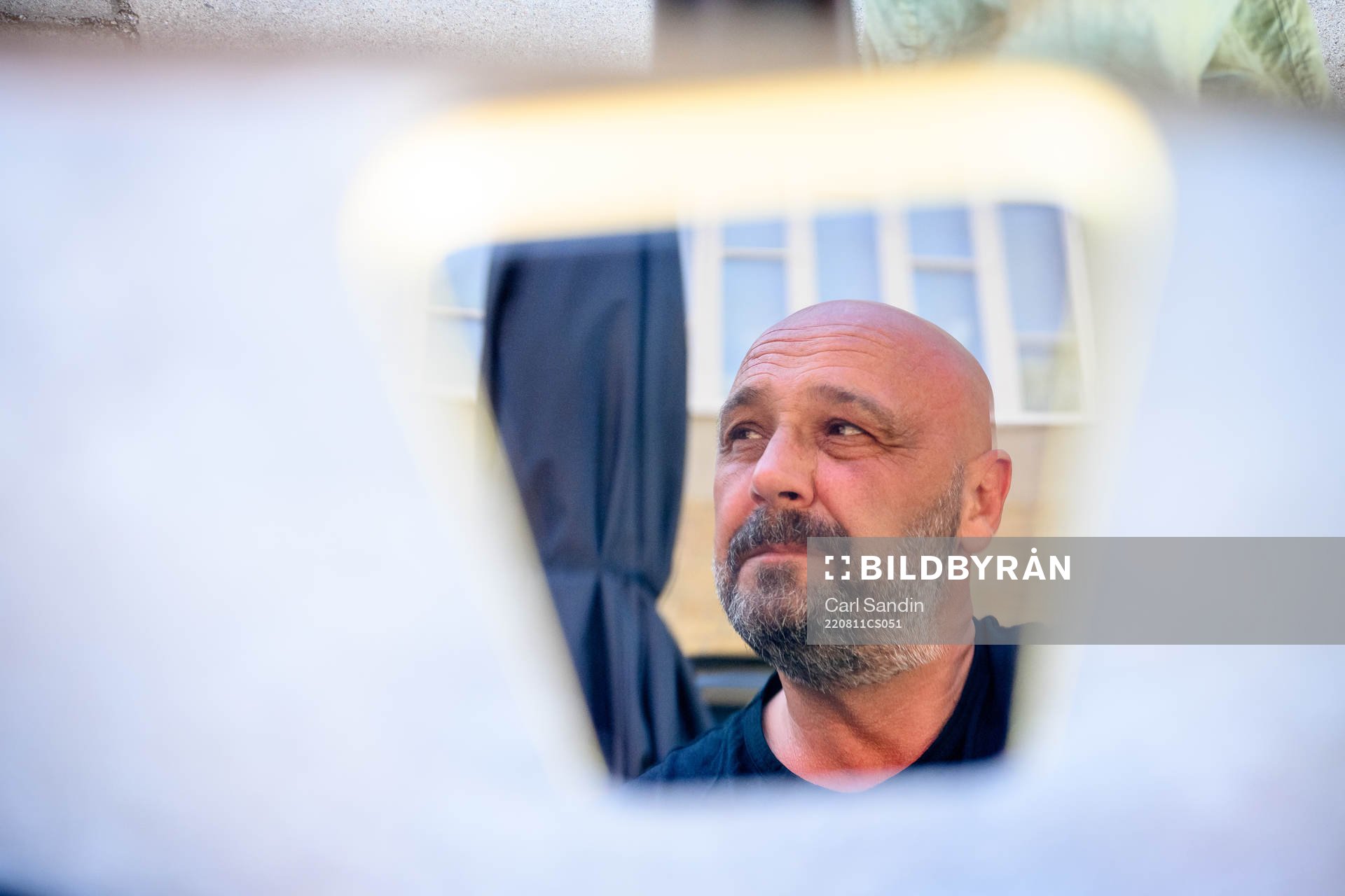 Utsiktens tränare Bosko Orovic blir intervjuad