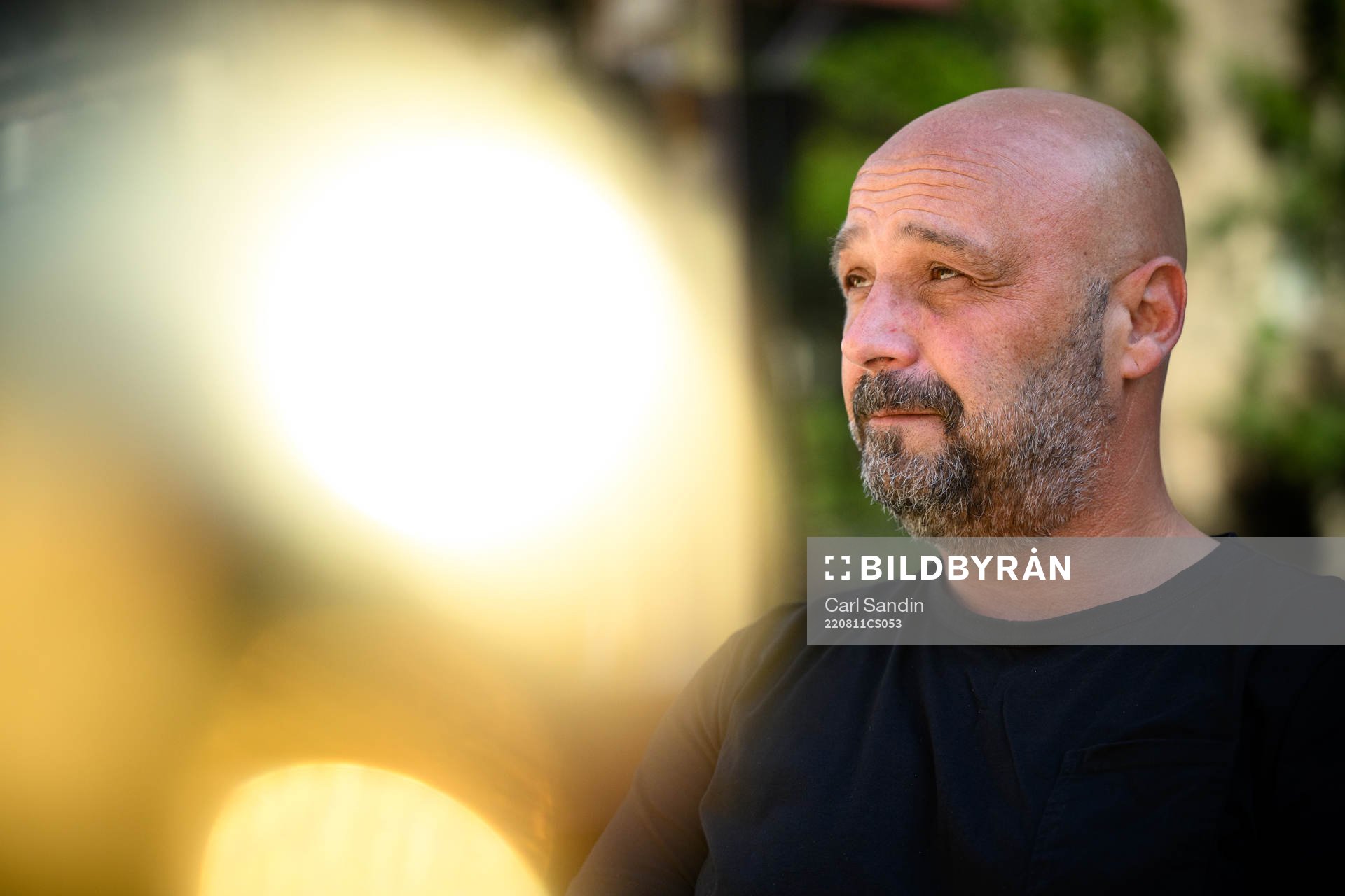 Utsiktens tränare Bosko Orovic blir intervjuad