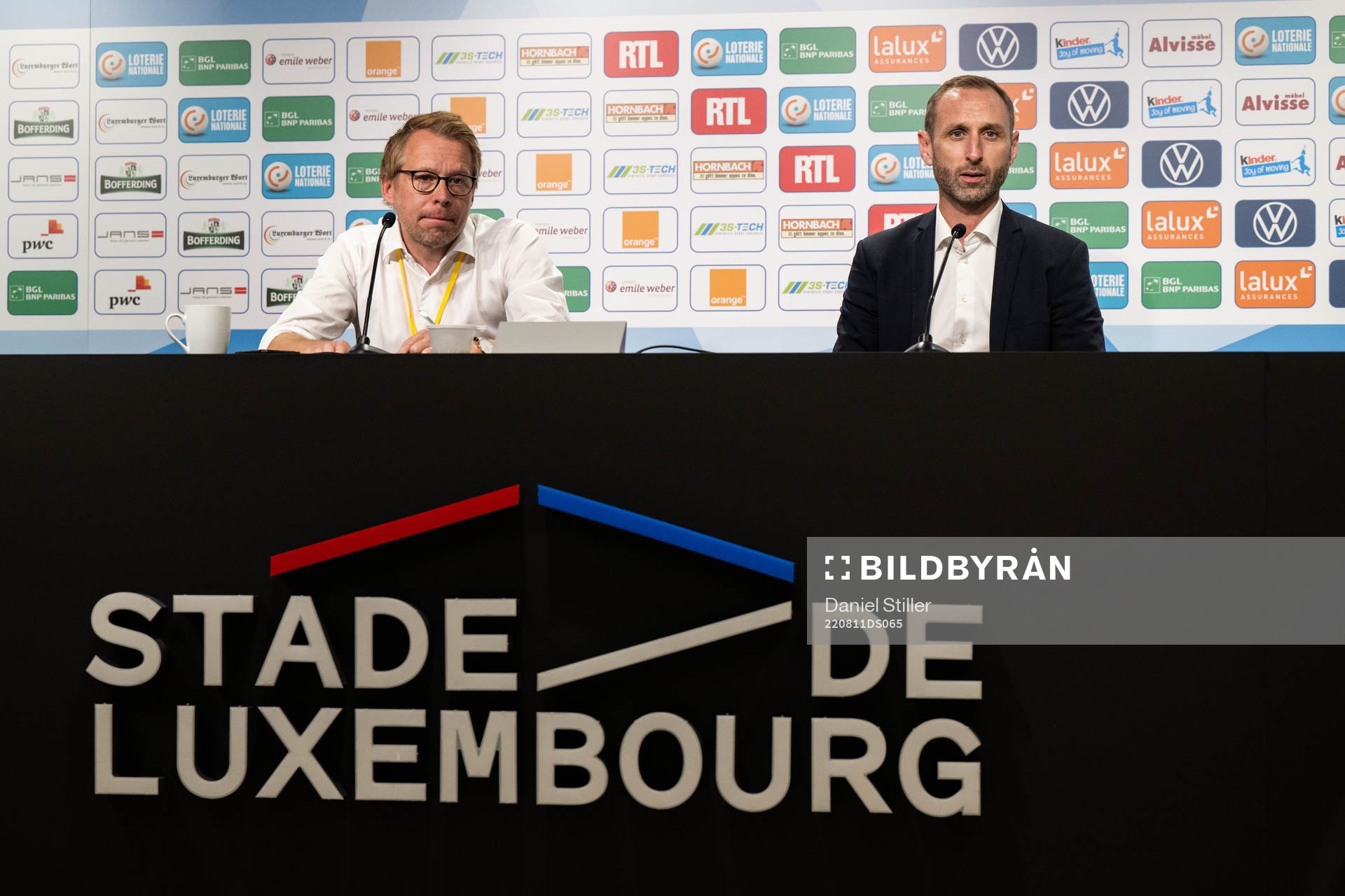 Press officer Peter Sohlmér and coach Andreas Georgson of