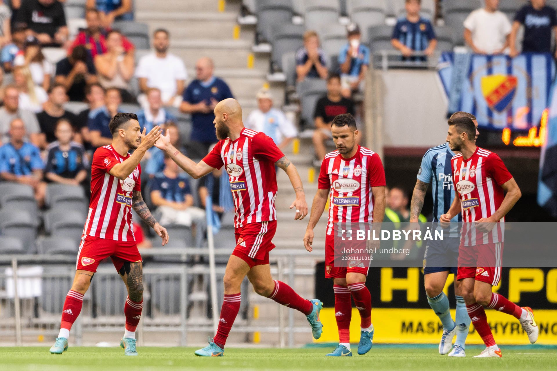 Players of Sepsi celebrate