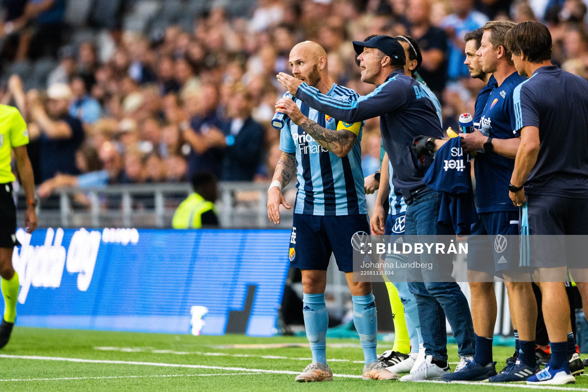 Coach Kim Bergstrand and Magnus Eriksson of Djurgården