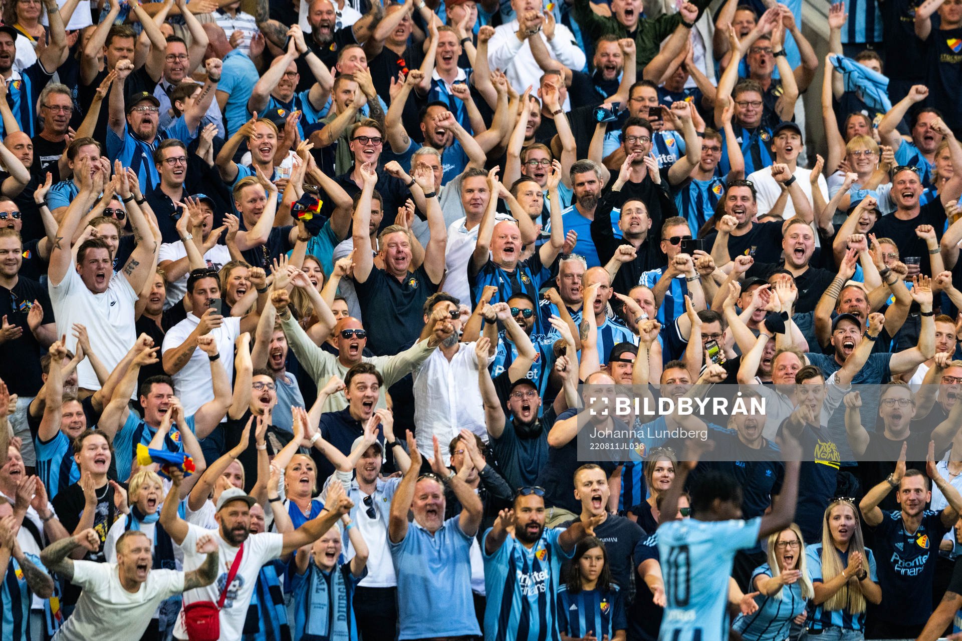 Supporters of Djurgården celebrate