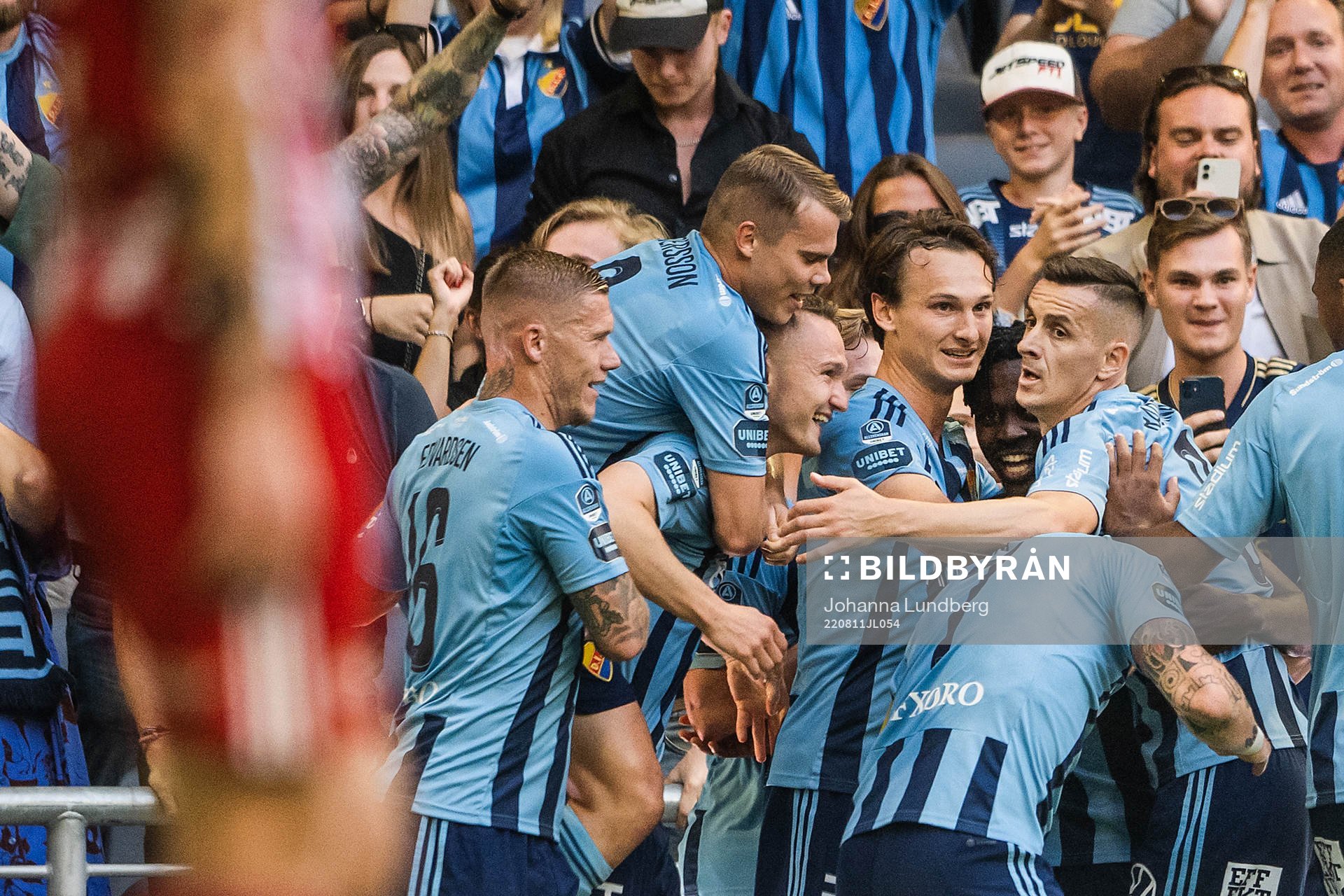 Joel Asoro of Djurgården celebrates