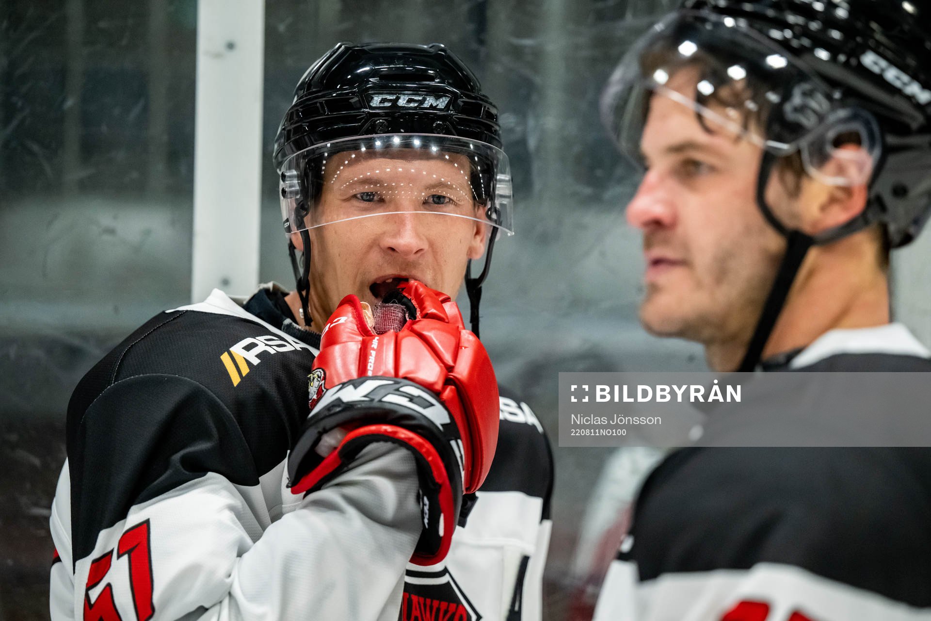 Malmö Redhawks Emil Sylvegård jublar