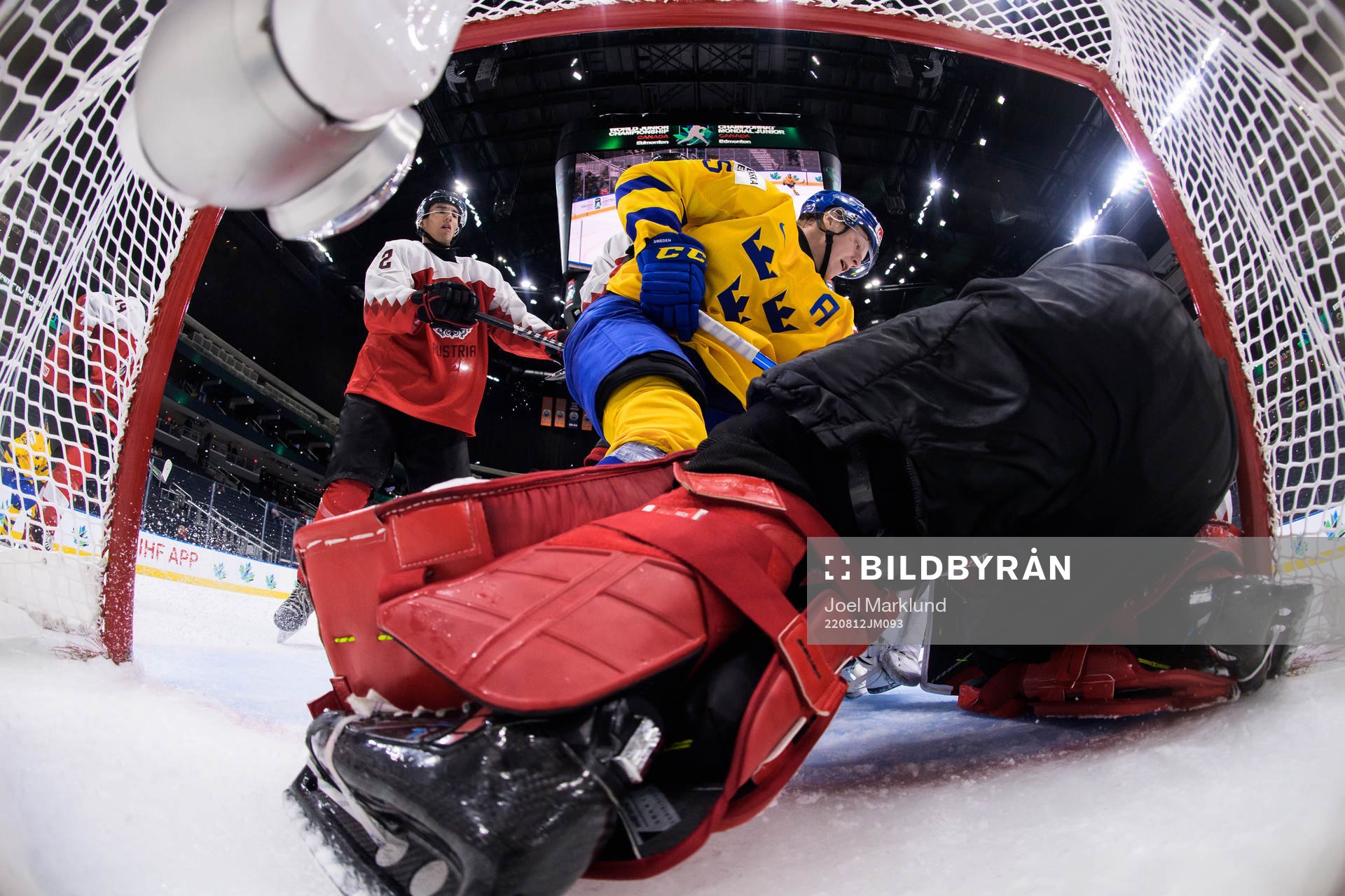 Åke Stakkestad of Sweden challenges Matteo Mitrovic and