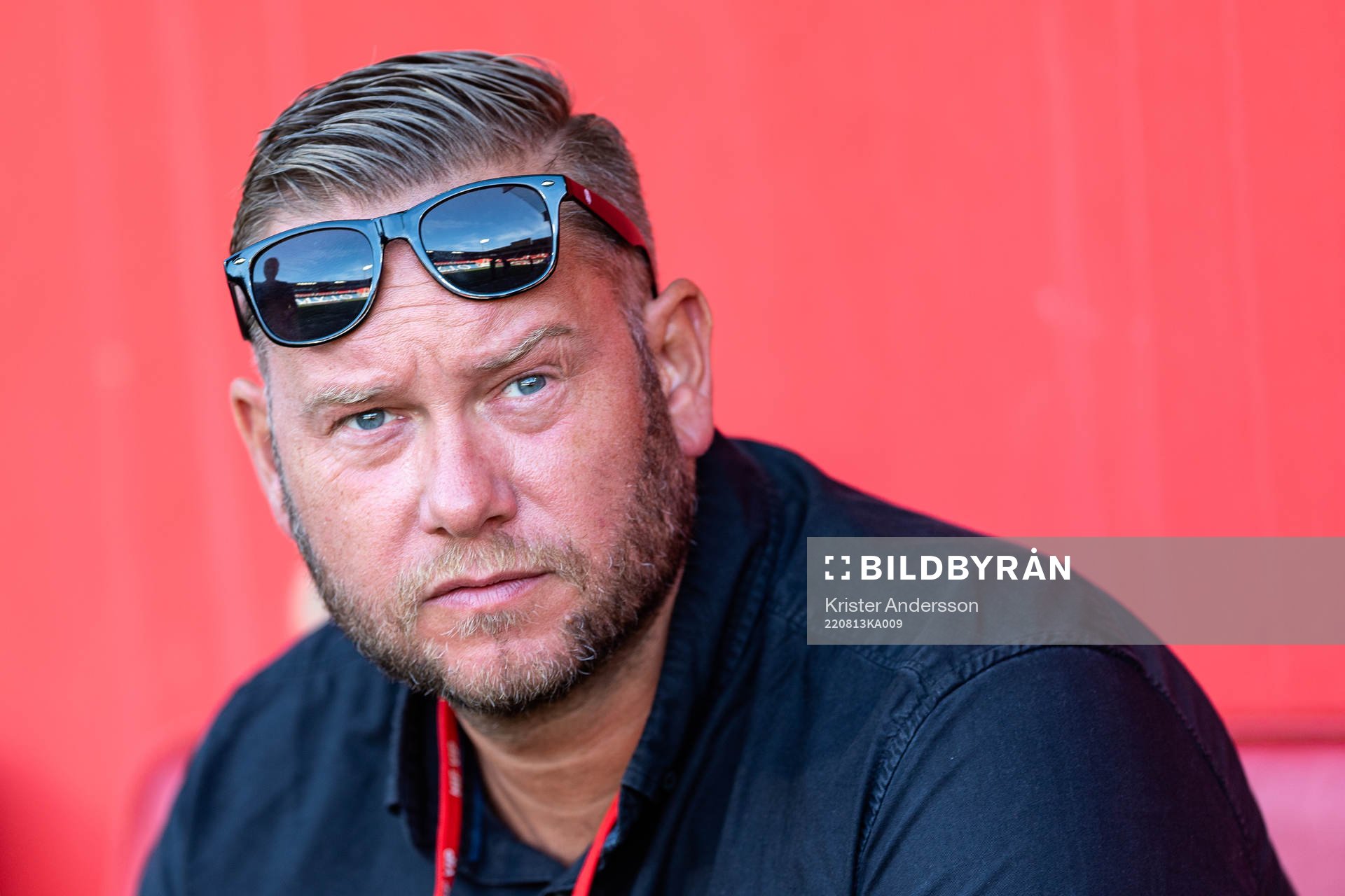 Helsingborgs klubbdirektör Joel Sandborg före