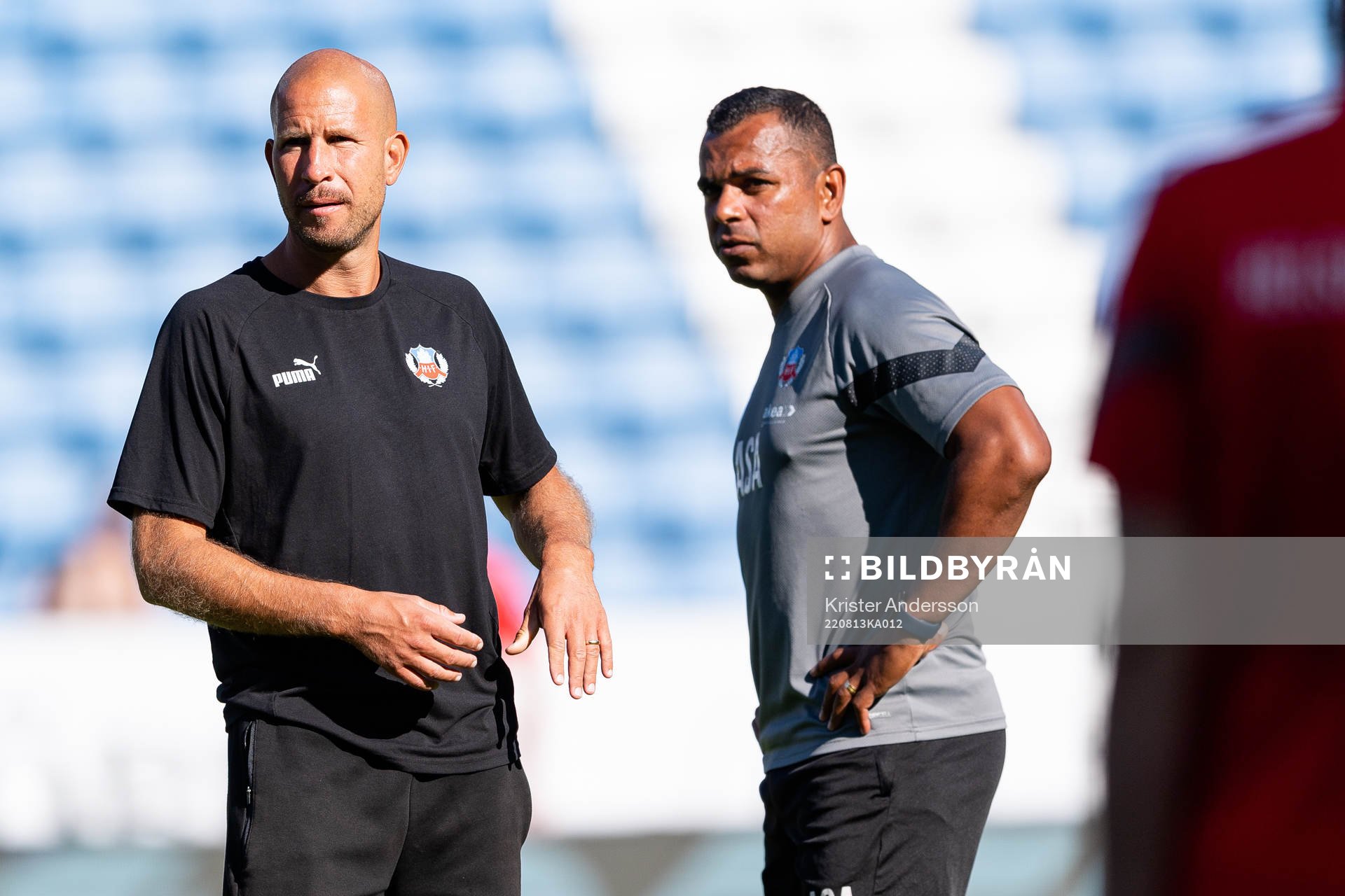 Helsingborgs båda tränare Mattias Lindström och Alvaro