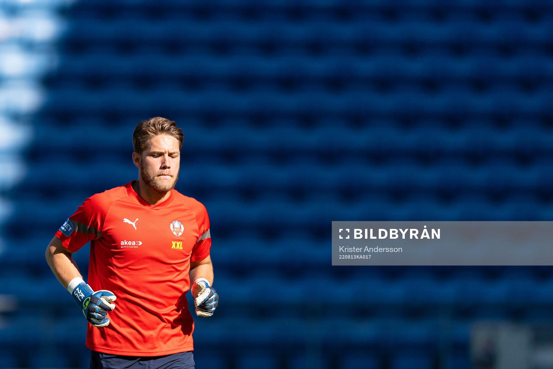 Helsingborgs målvakt Kalle Joelsson före fotbollsmatchen