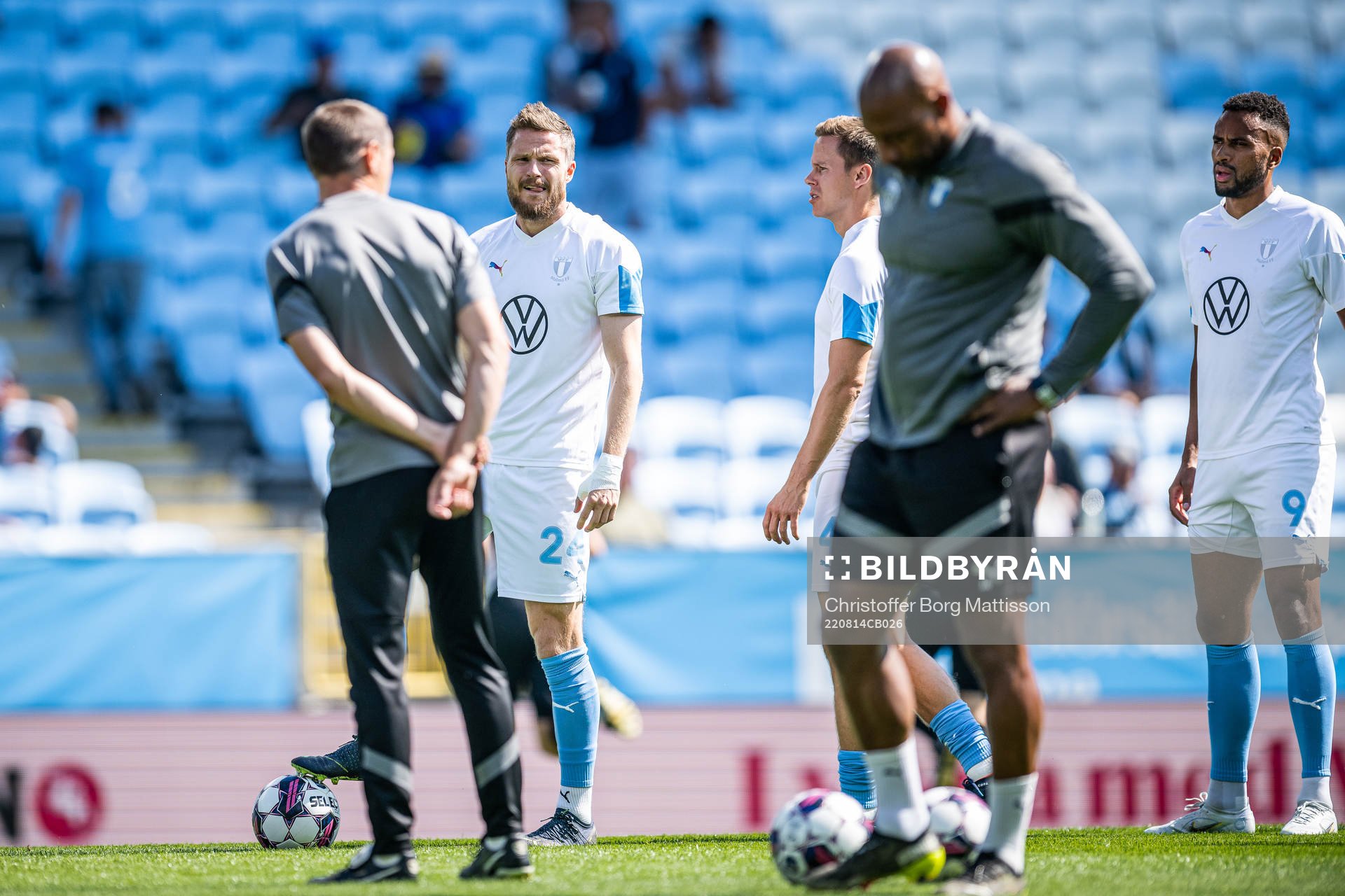 Malmö FFs Lasse Nielsen, Niklas Moisander och Isaac Kiese