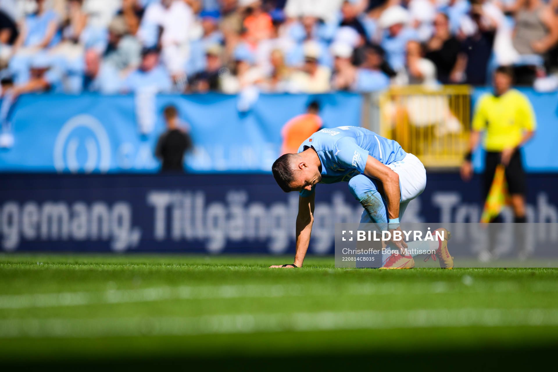 Malmö FFs Veljko Birmancevic har ont