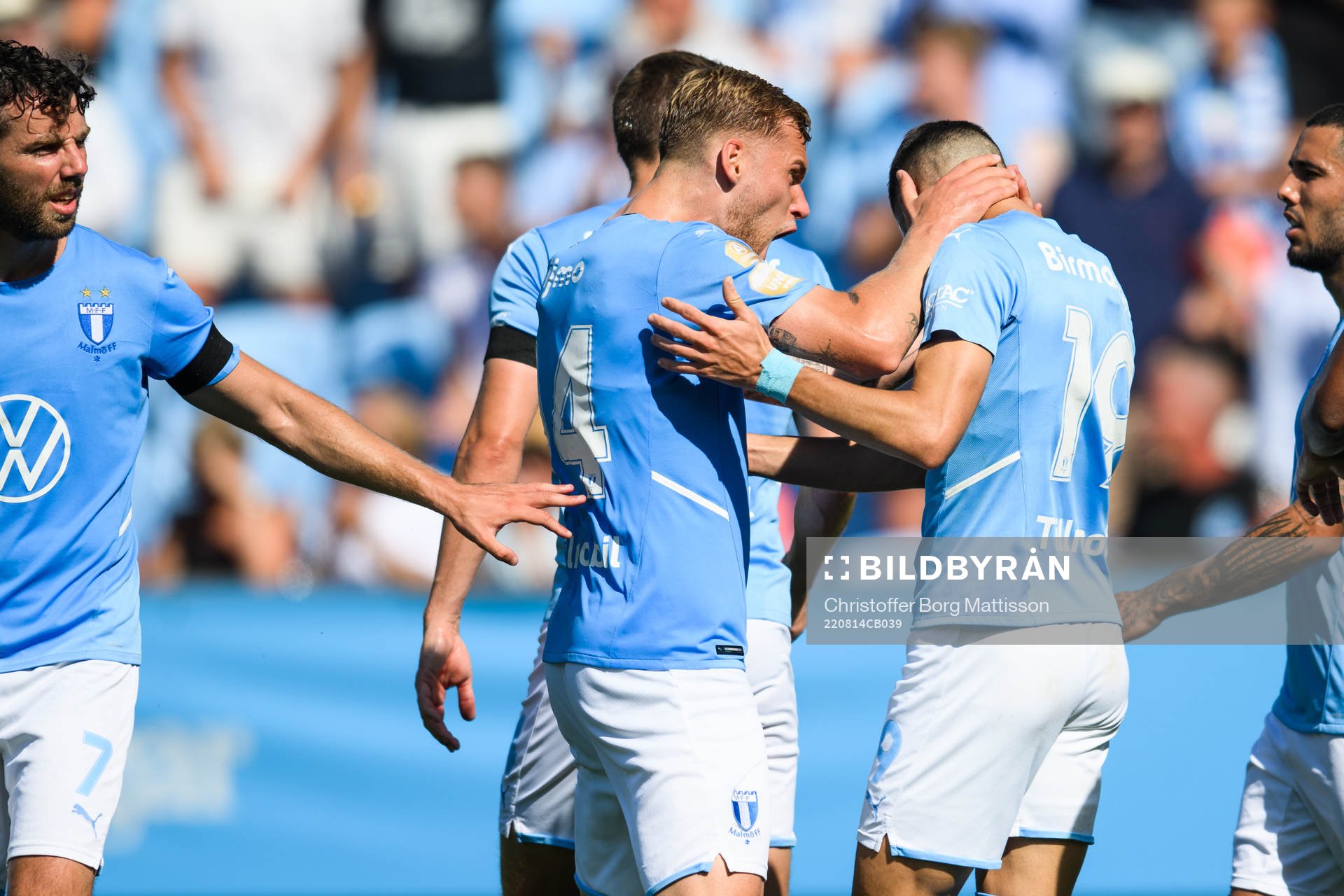 Malmö FFs Felix Beijmo och Veljko Birmancevic jublar