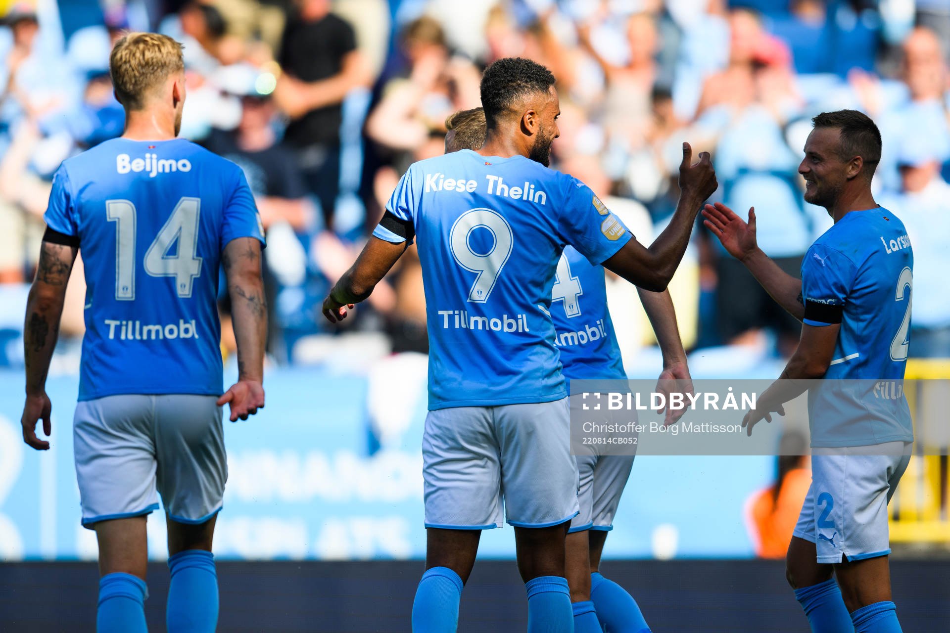 Malmö FFs Isaac Kiese Thelin och Eric Larsson jublar