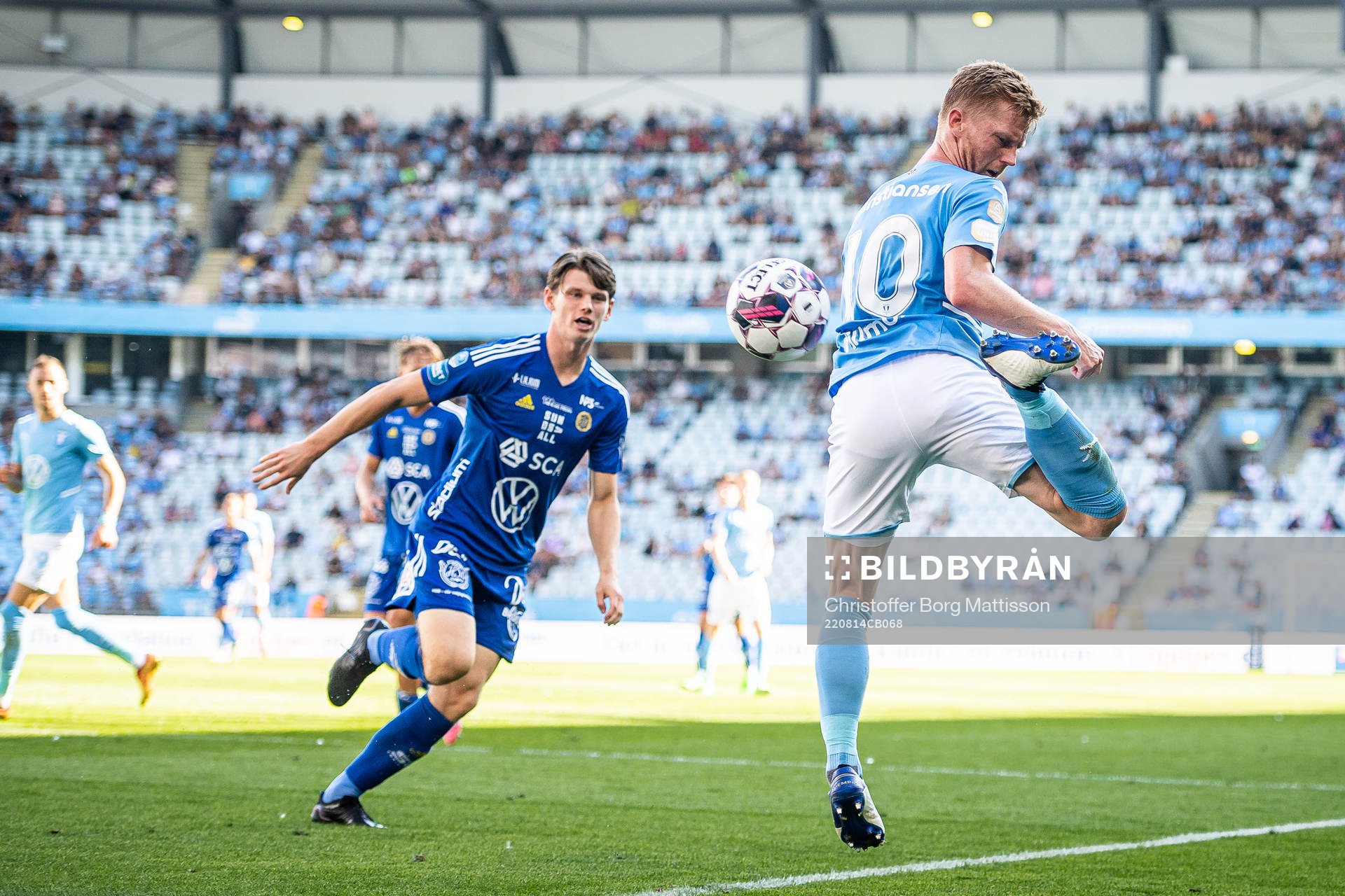 Malmö FFs Anders Christiansen under fotbollsmatchen i Allsvenskan mellan Malmö FF och GIF Sundsvall den 14 augusti 2022 i Malmö.