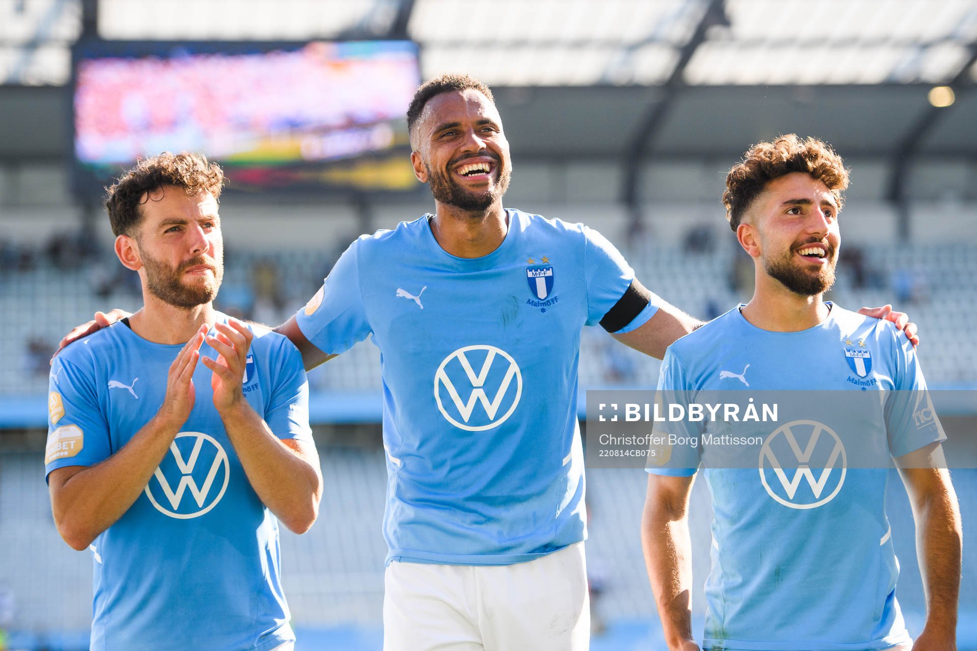 Malmö FFs Erdal Rakip, Isaac Kiese Thelin och Moustafa