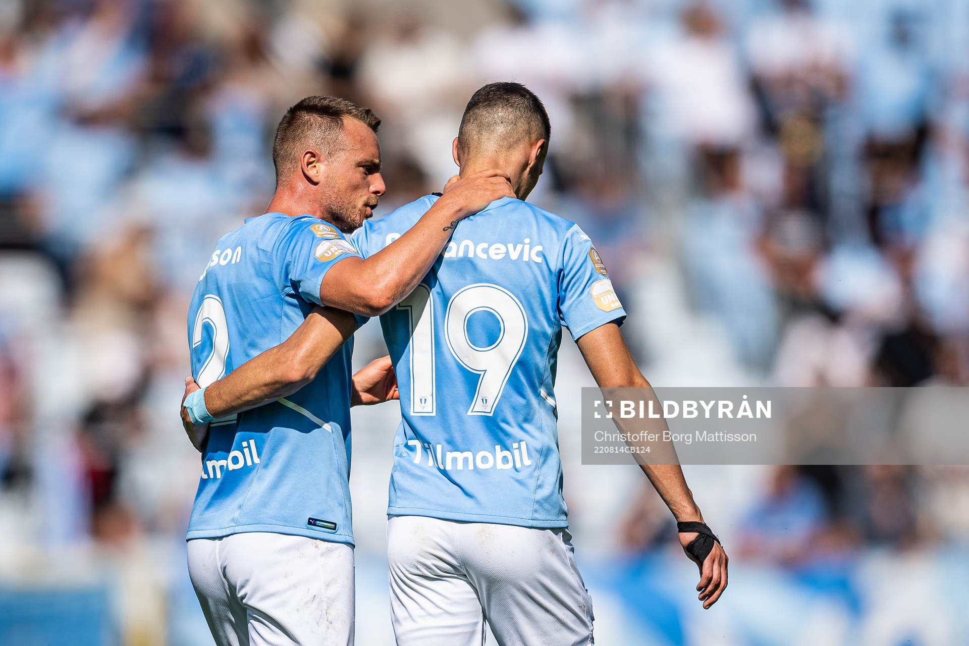 Malmö FFs Eric Larsson och Veljko Birmancevic