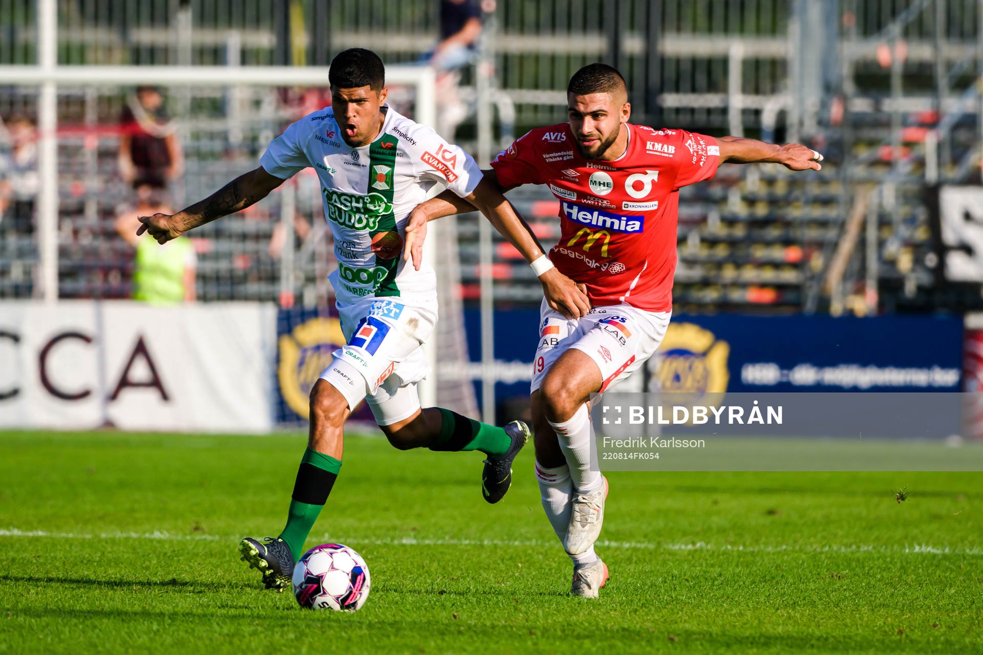 Varbergs Luke Le Roux och Degerfors Omar Faraj