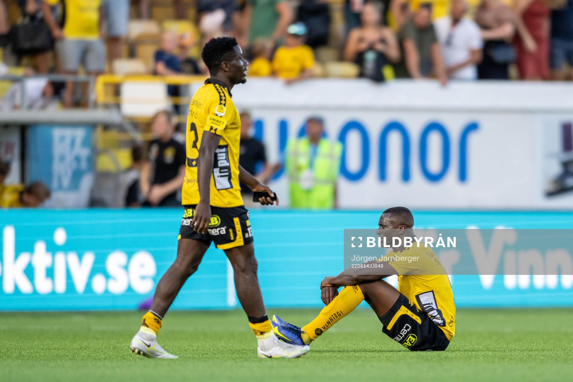 Elfsborgs Michael Baidoo och Maudo Lamine Jarjué deppar