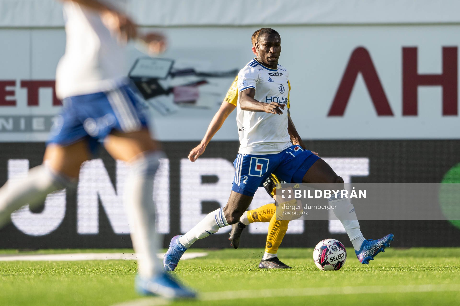 IFK Norrköpings Godswill Ekpolo under fotbollsmatchen i Allsvenskan mellan Elfsborg och IFK Norrköping den 14 augusti 2022 i Borås.