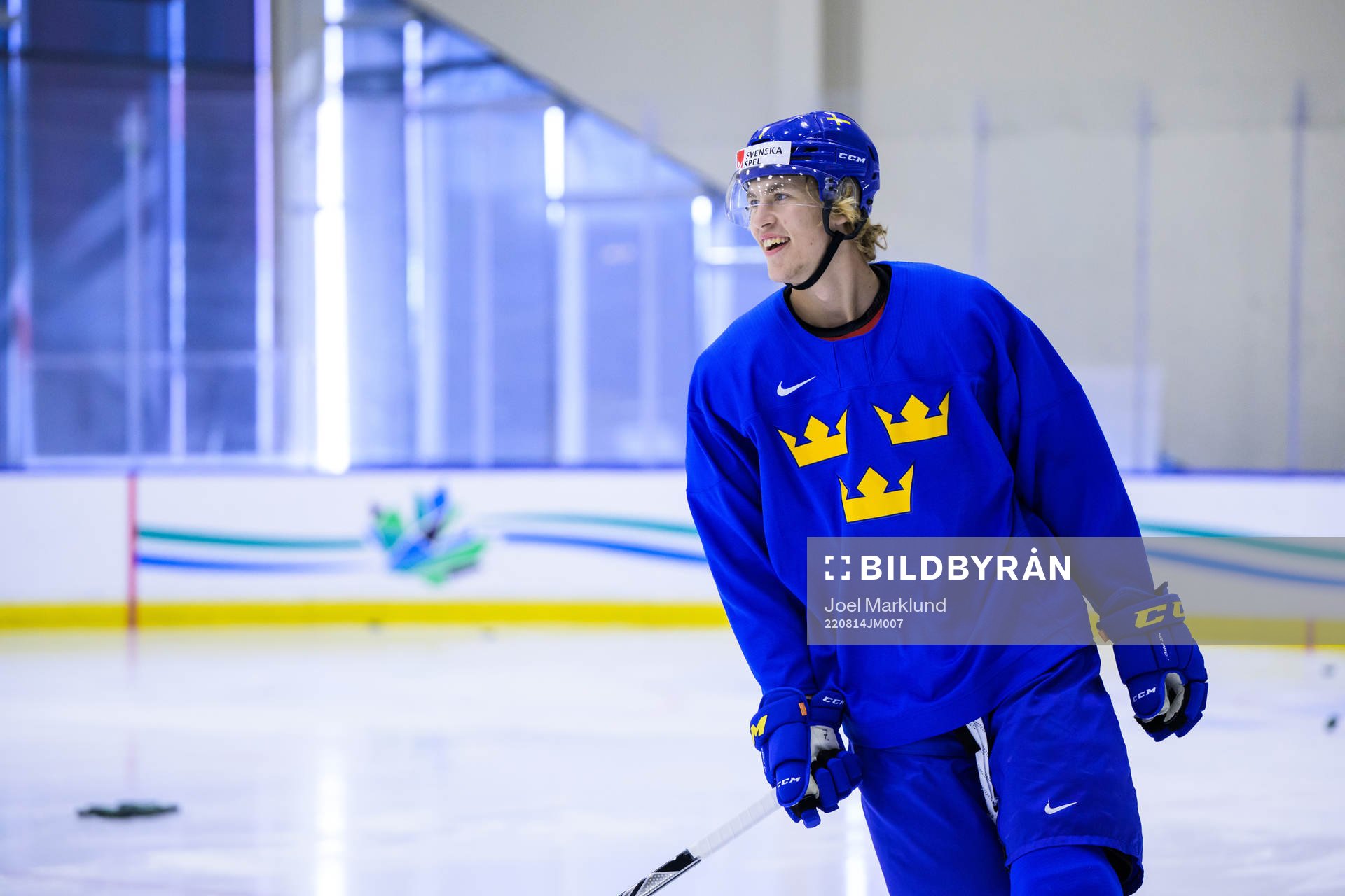 Simon Edvinsson of Sweden at a practice session