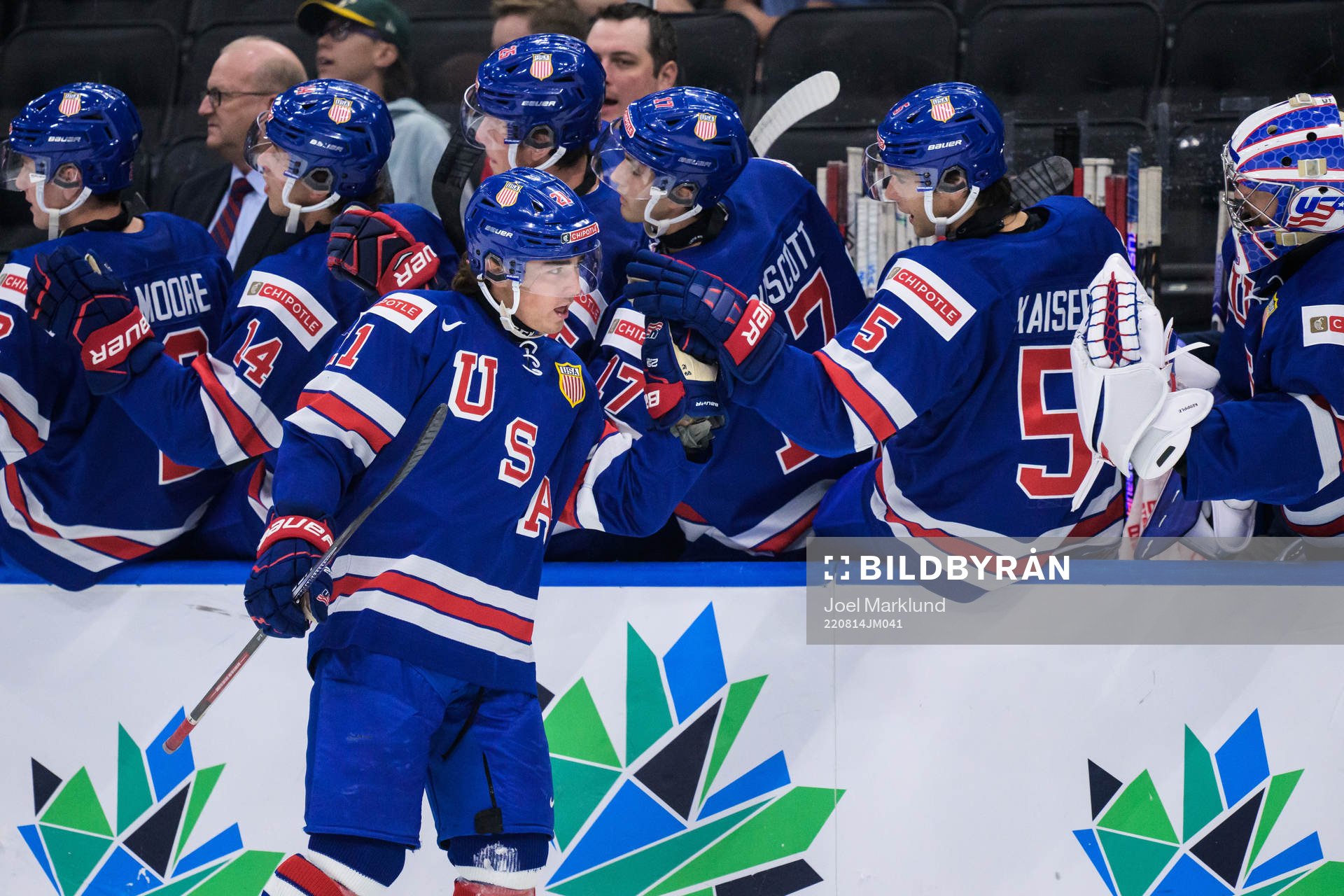 Brett Berard of USA celebrates scoring 1-0