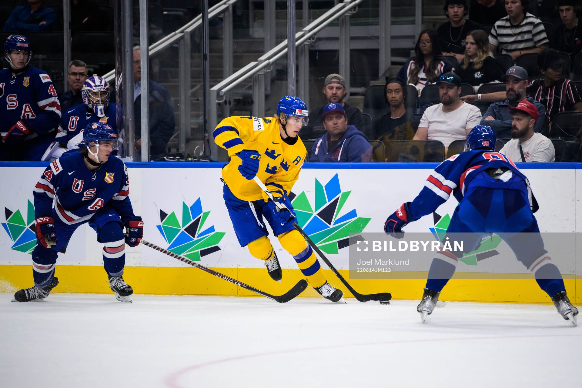 Carter Mazur and Matt Knies of USA are being challenged by