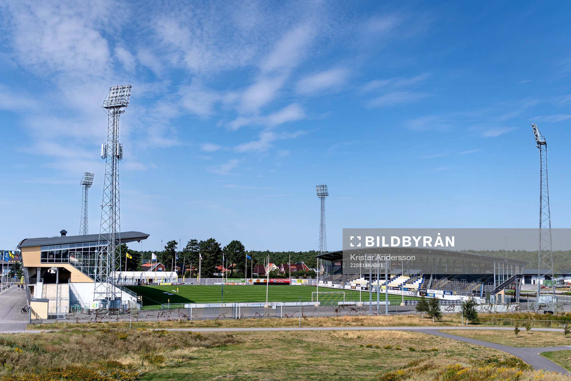 Falcon Alkoholfri Arena före fotbollsmatchen i Ettan