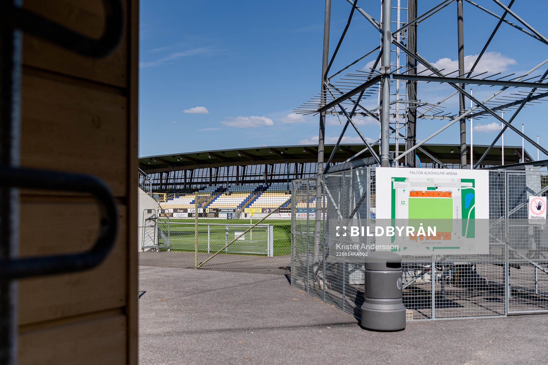 Falcon Alkoholfri Arena före fotbollsmatchen i Ettan