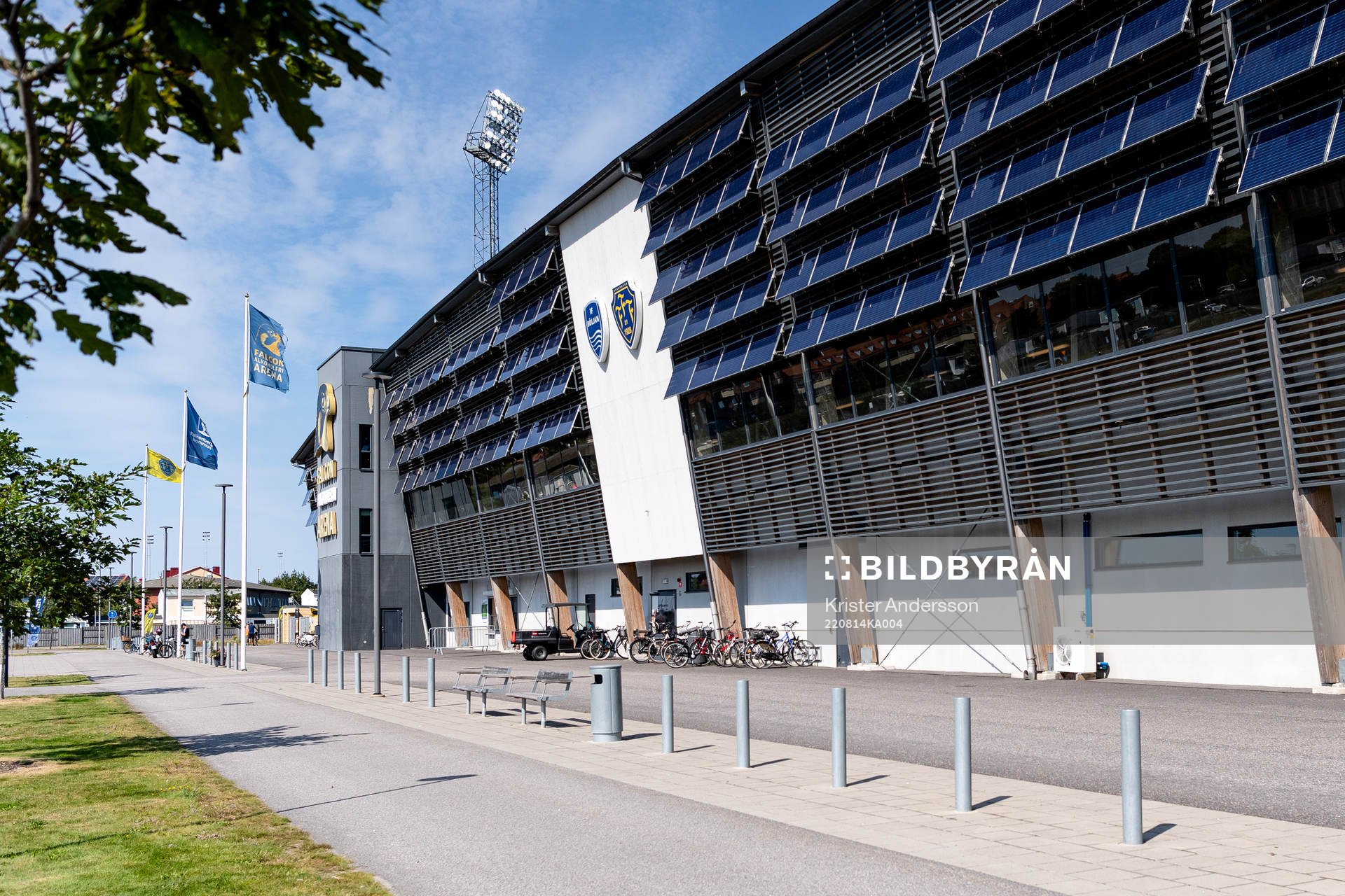 Falcon Alkoholfri Arena före fotbollsmatchen i Ettan