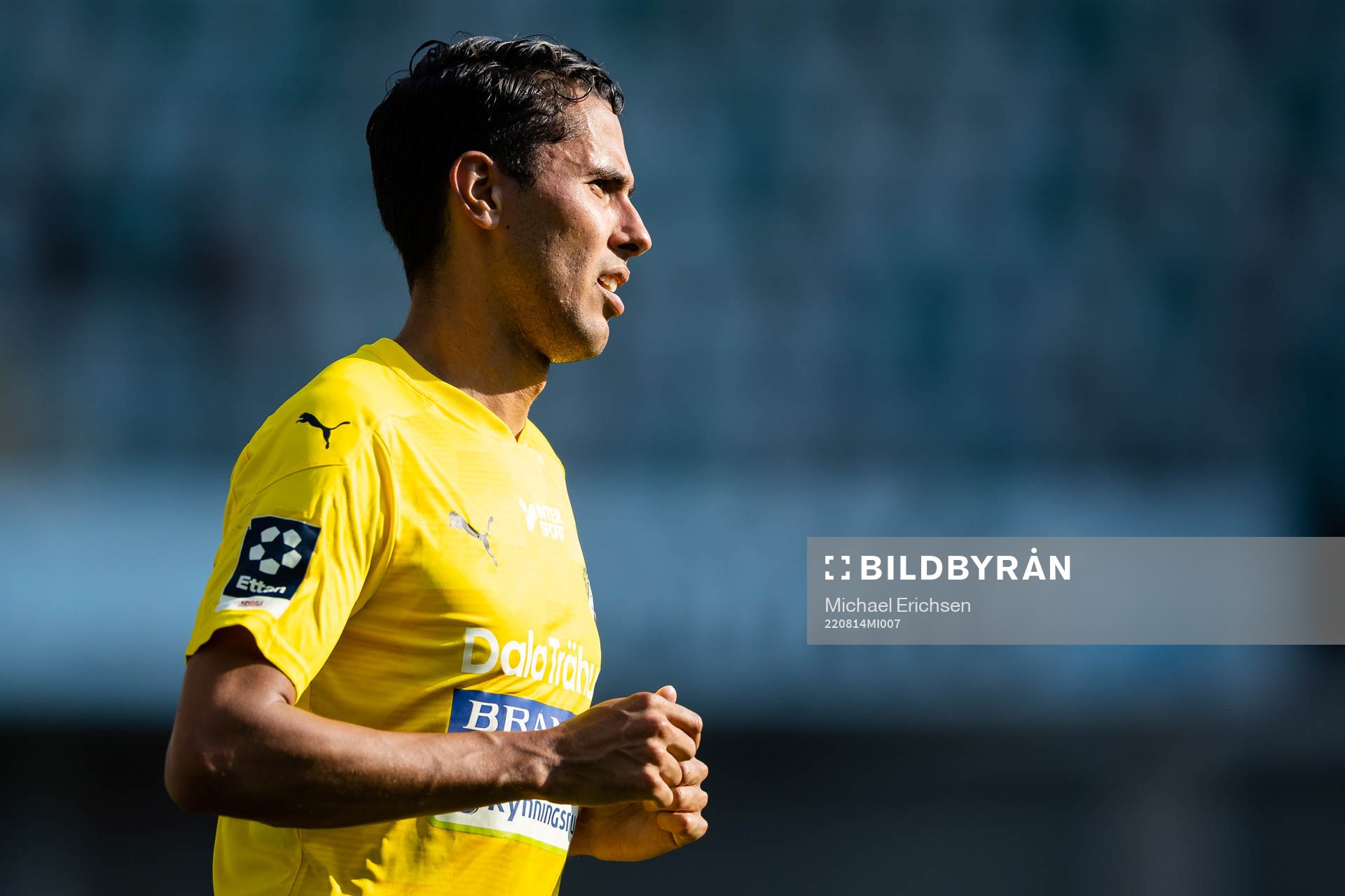 Ljungskiles Daniel Garcia Olsson under fotbollsmatchen i Ettan södra mellan GAIS och Ljungskile den 14 augusti 2022 i Göteborg. 