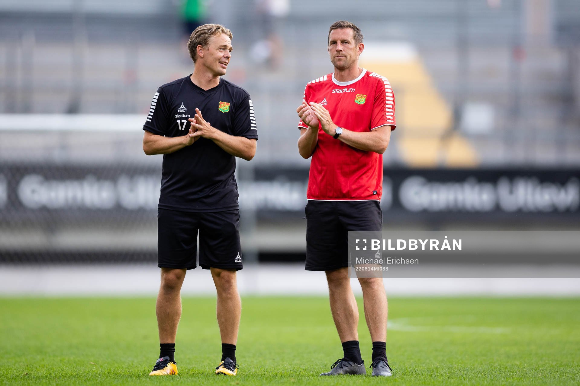 GAIS tränare Fredrik Holmberg och assisterande tränare