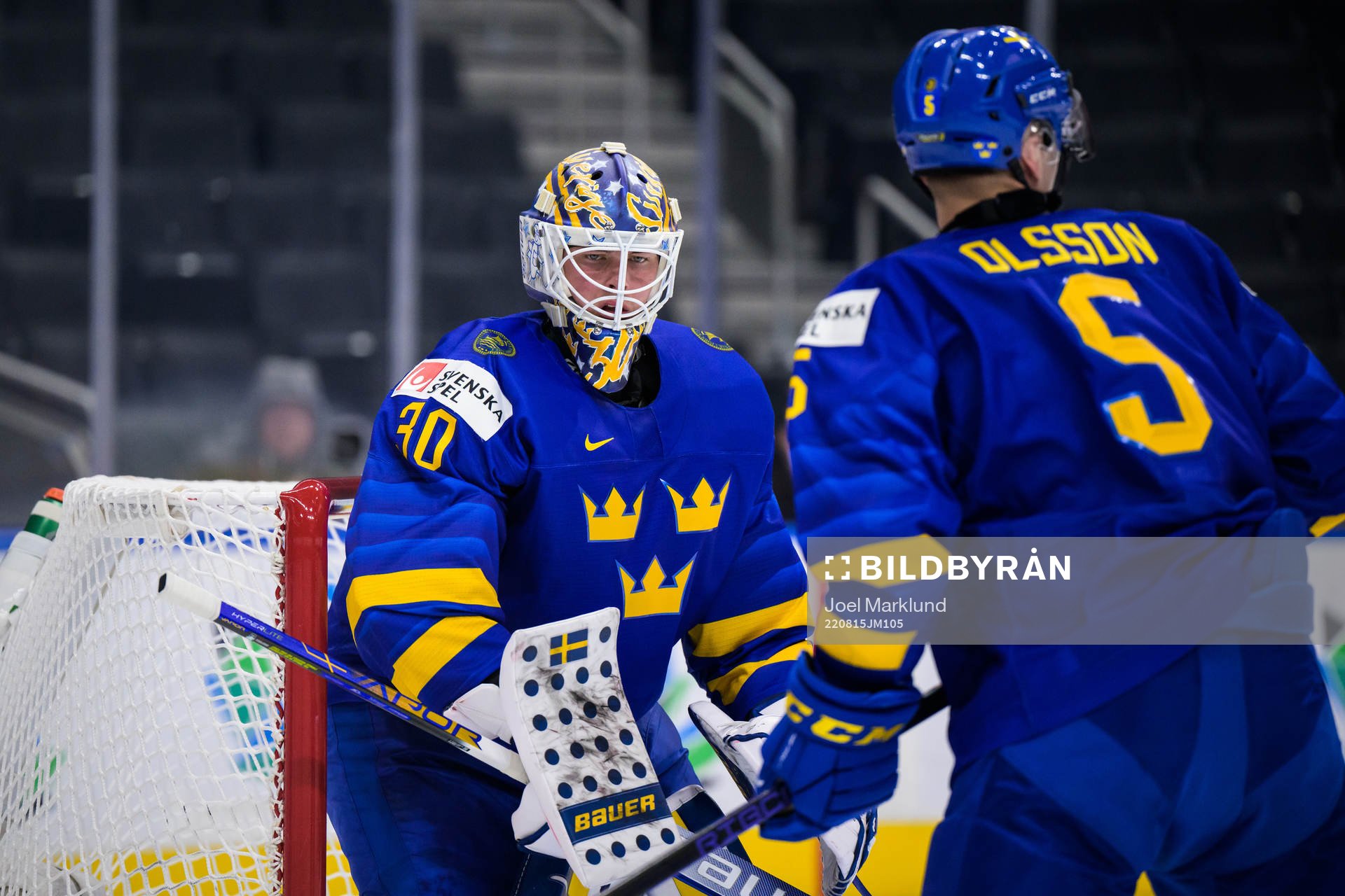 Goaltender Calle Clang of Sweden
