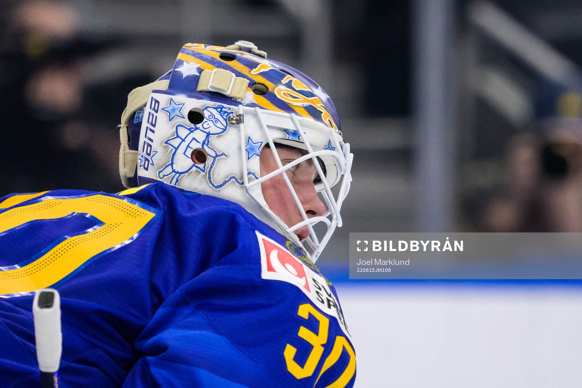 Goaltender Calle Clang of Sweden