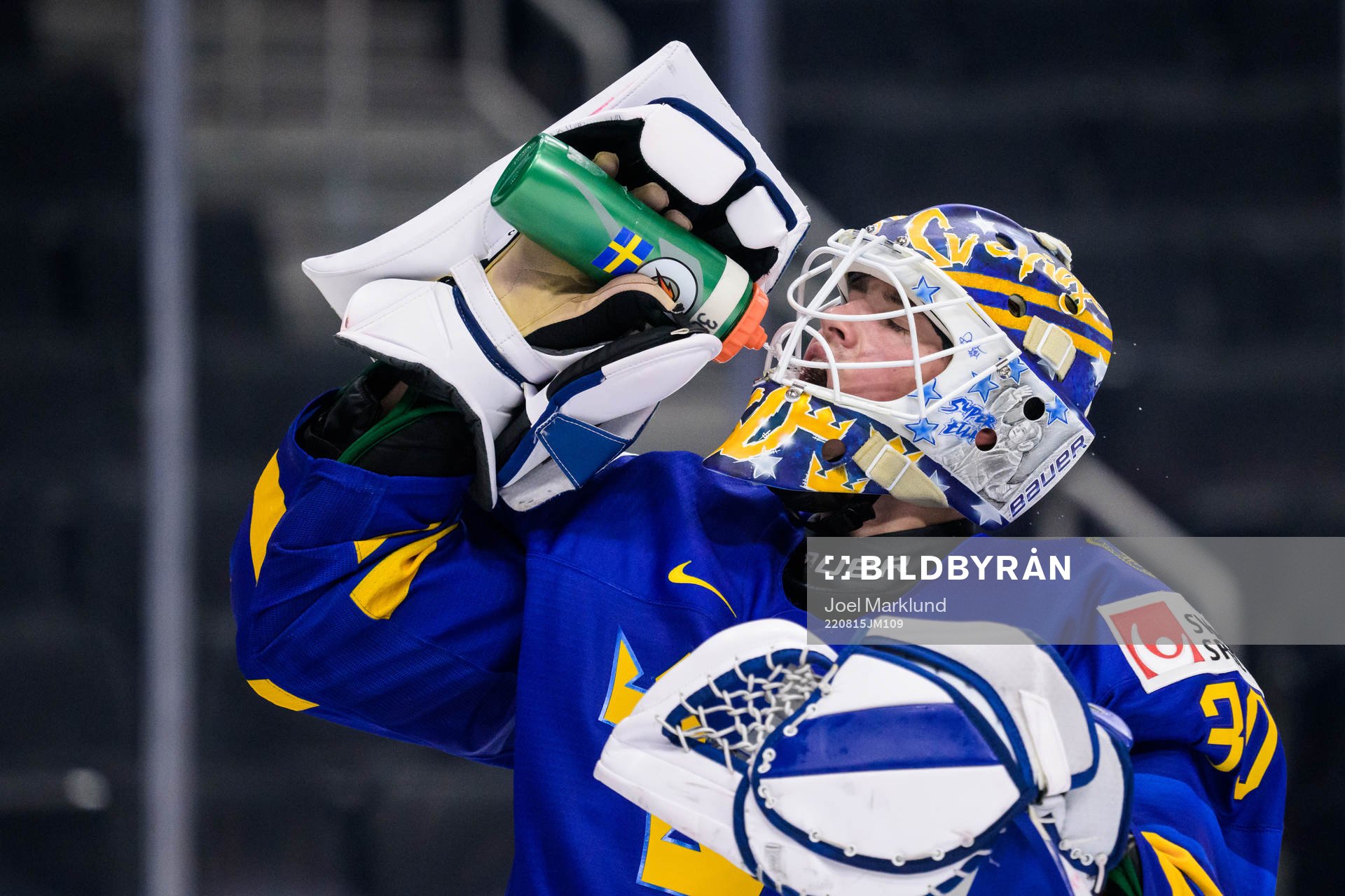 Goaltender Calle Clang of Sweden