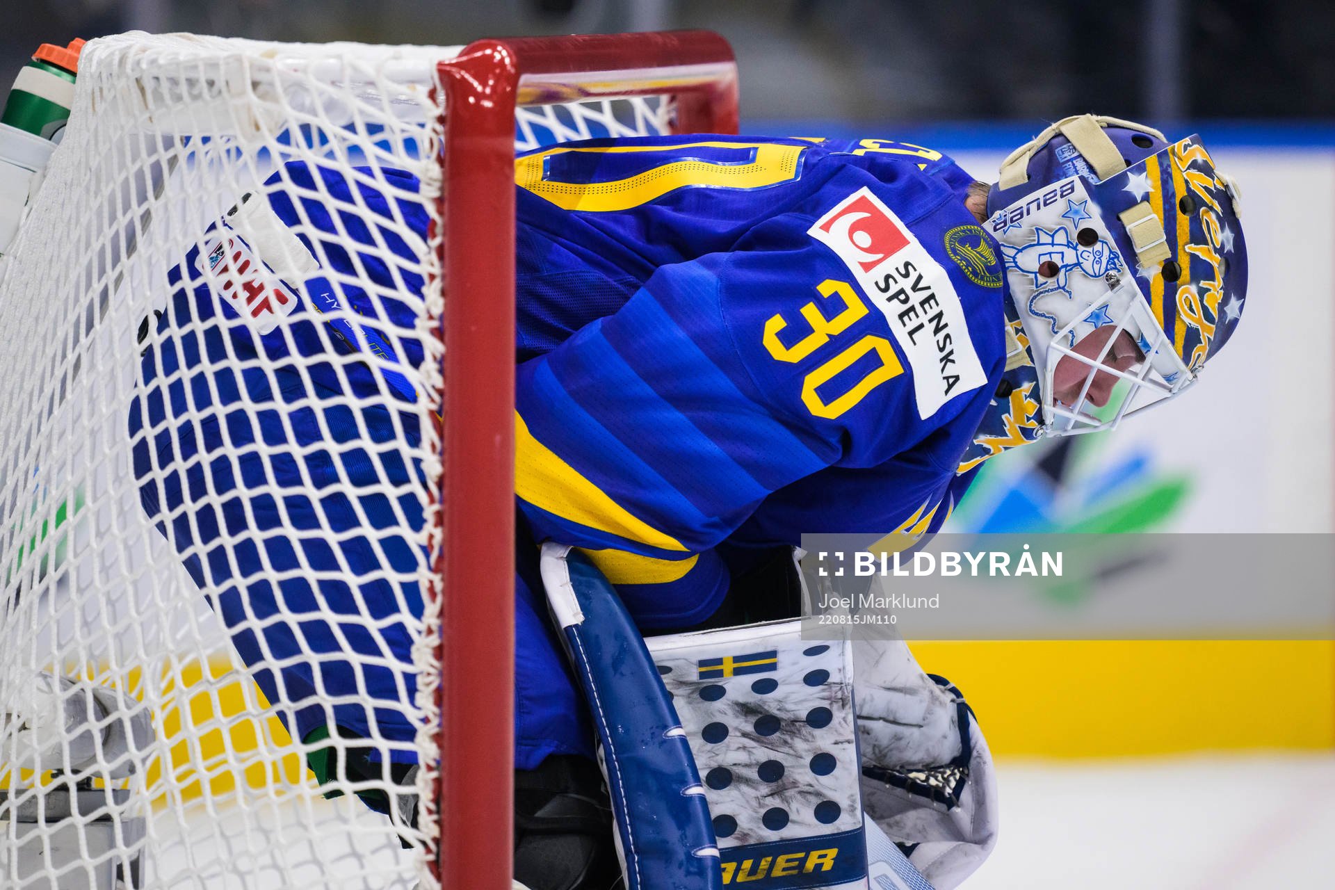 Goaltender Calle Clang of Sweden