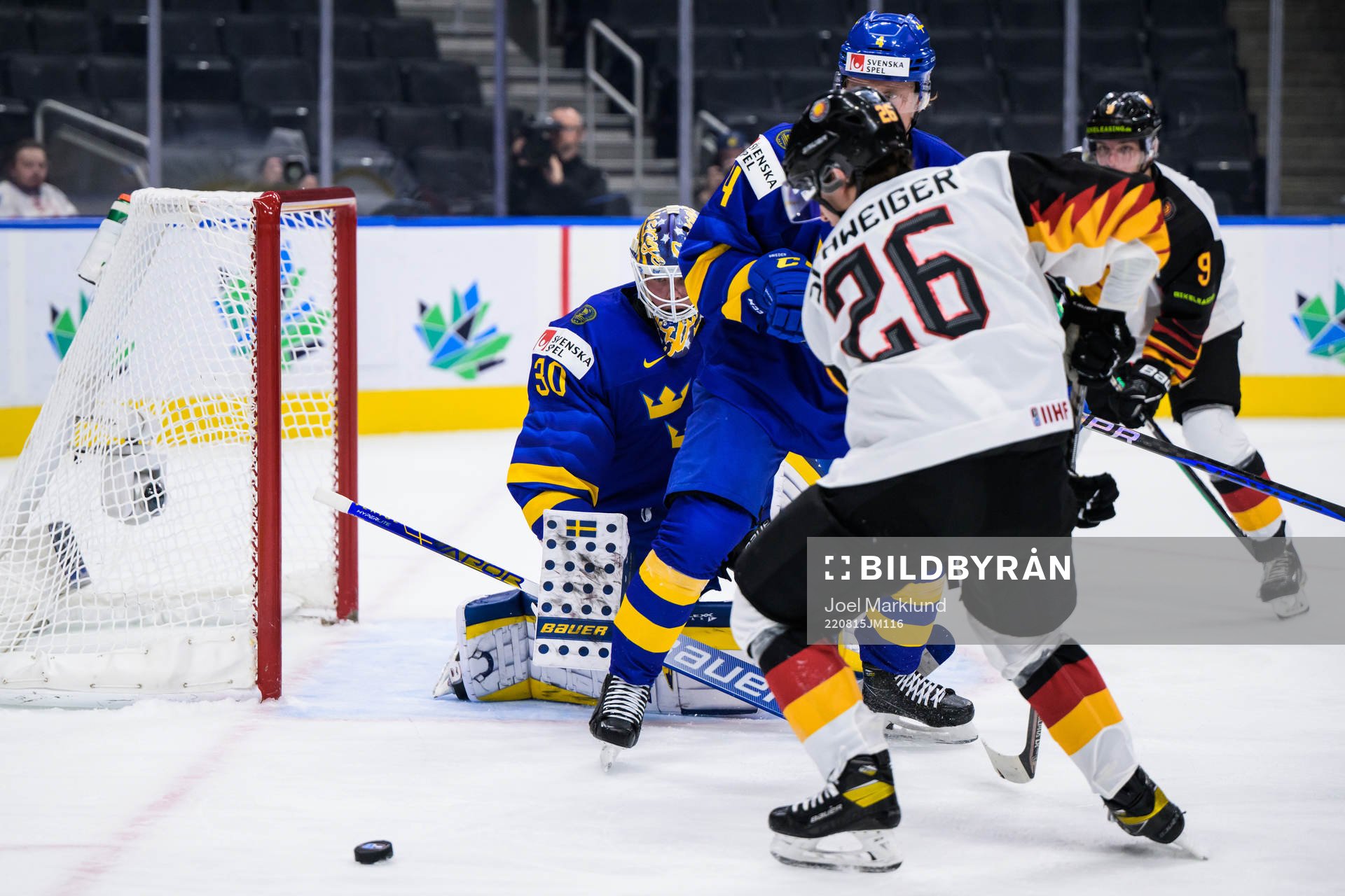 Goaltender Calle Clang of Sweden
