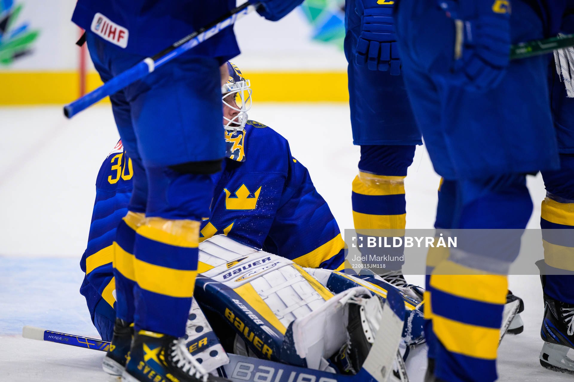 Goaltender Calle Clang of Sweden