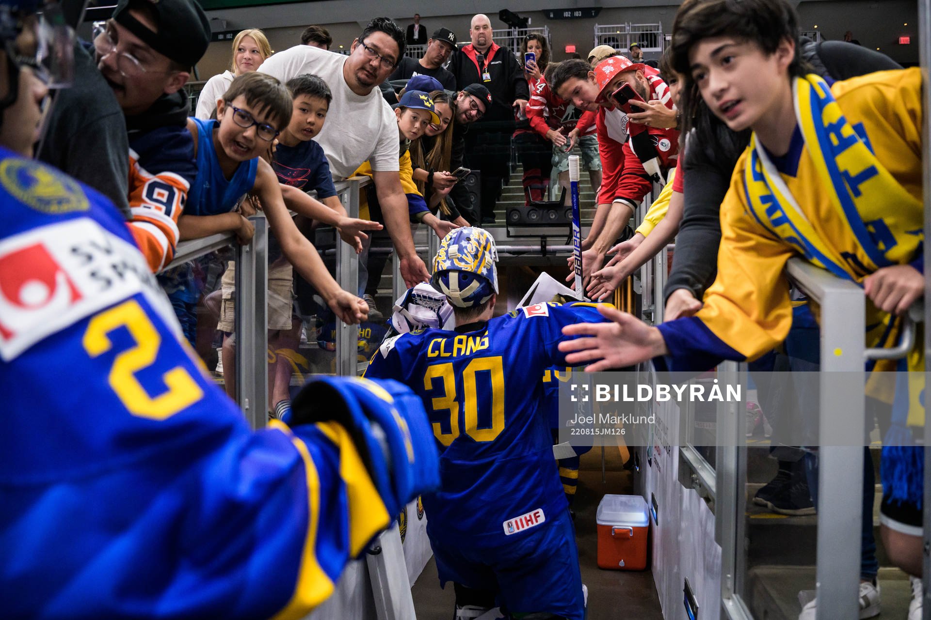 Goaltender Calle Clang of Sweden