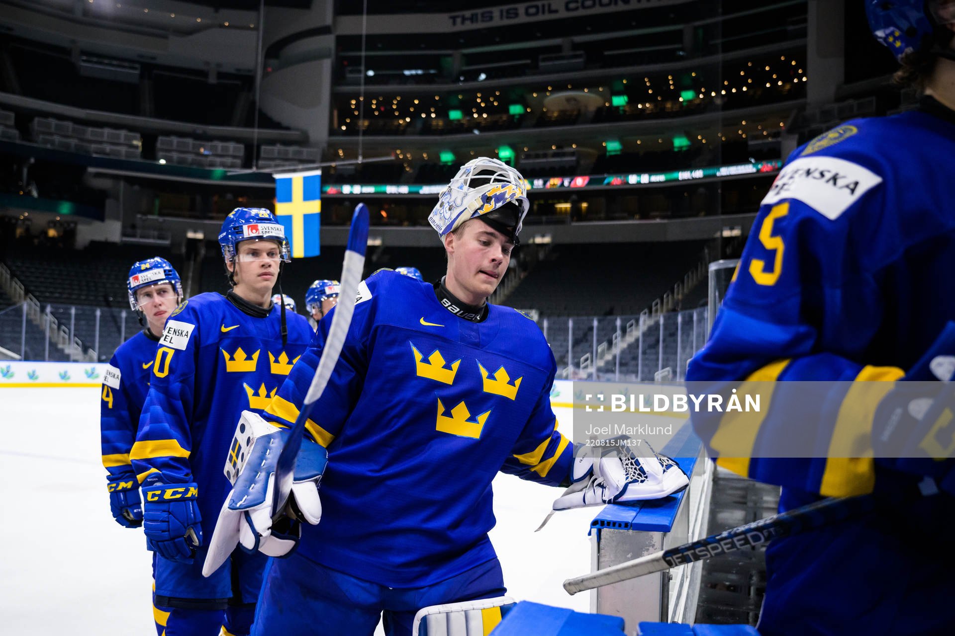 Goaltender Calle Clang of Sweden