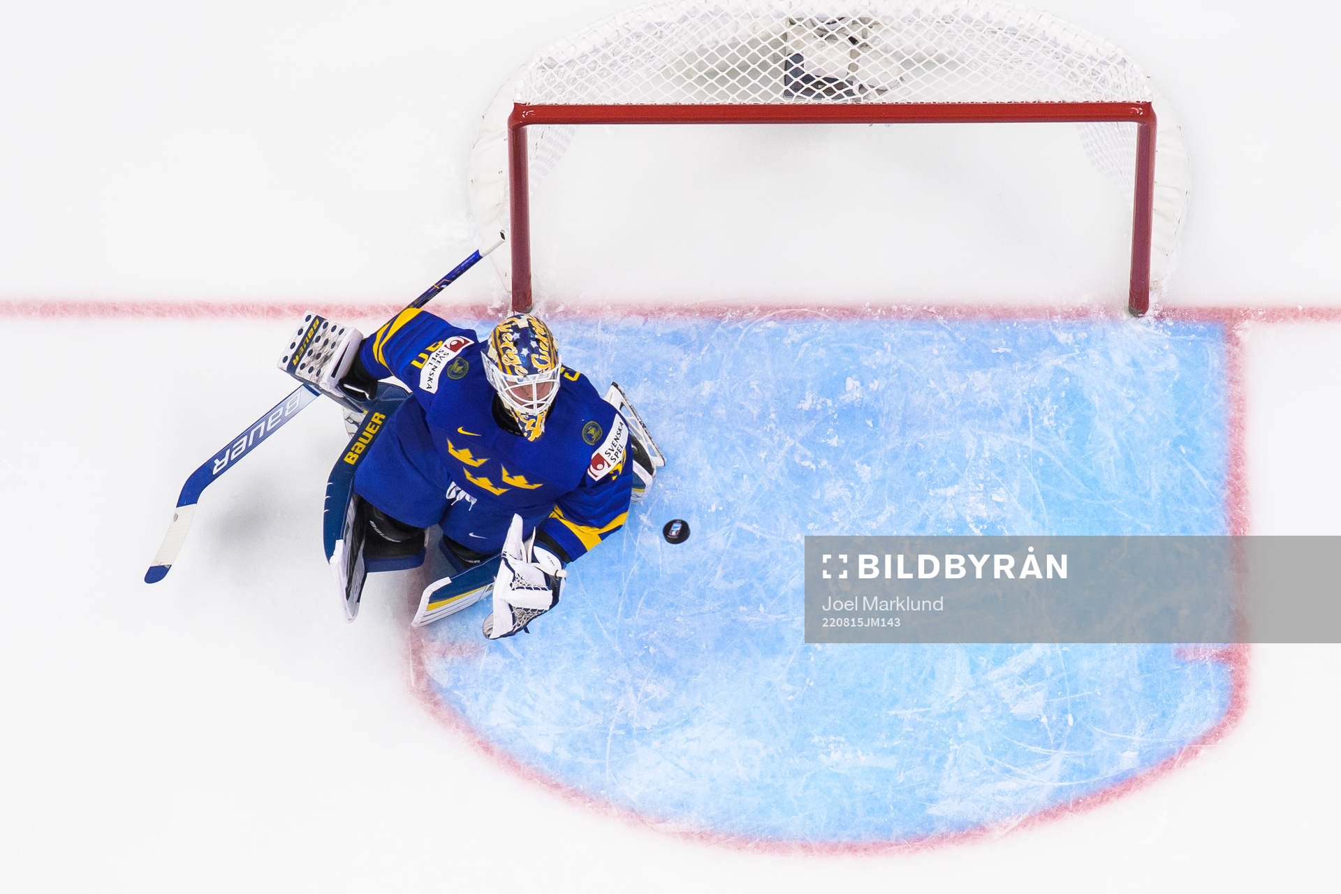 Goaltender Calle Clang of Sweden