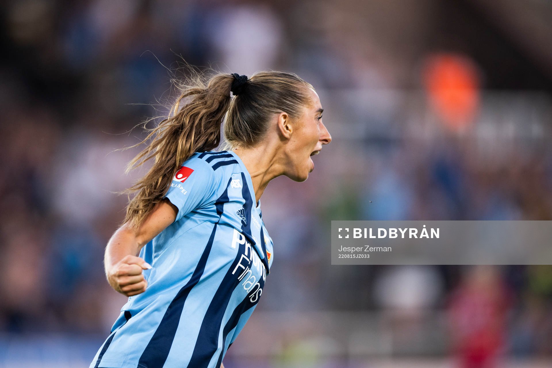 Djurgårdens Tilde Lindwall jublar