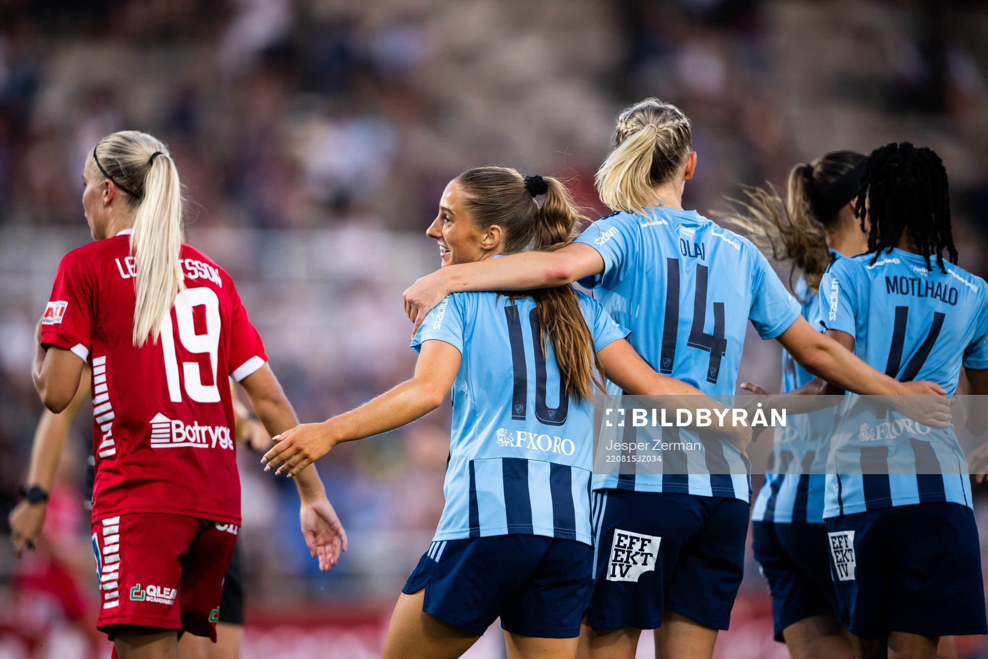 Djurgårdens Tilde Lindwall jublar