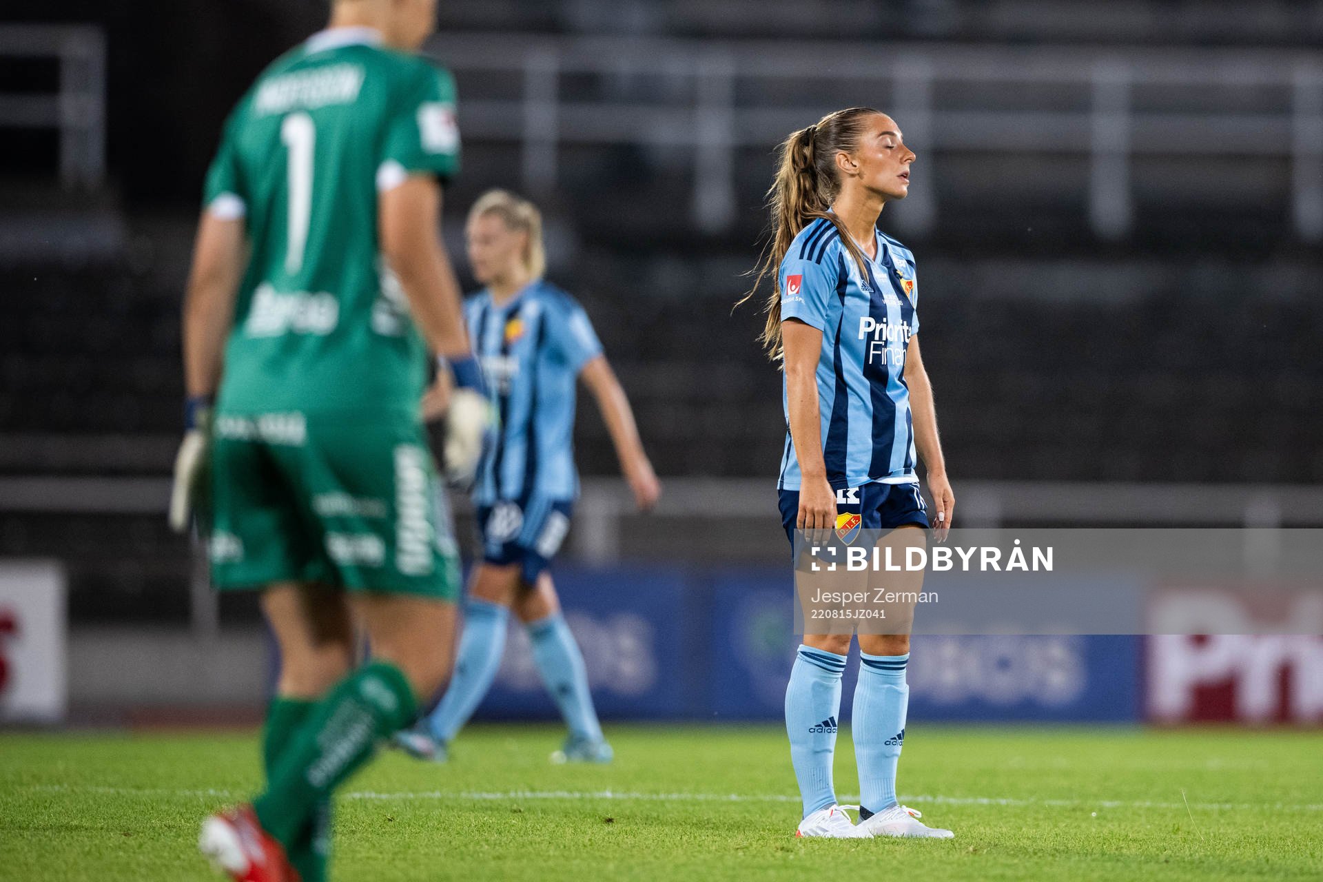 Djurgårdens Tilde Lindwall deppar