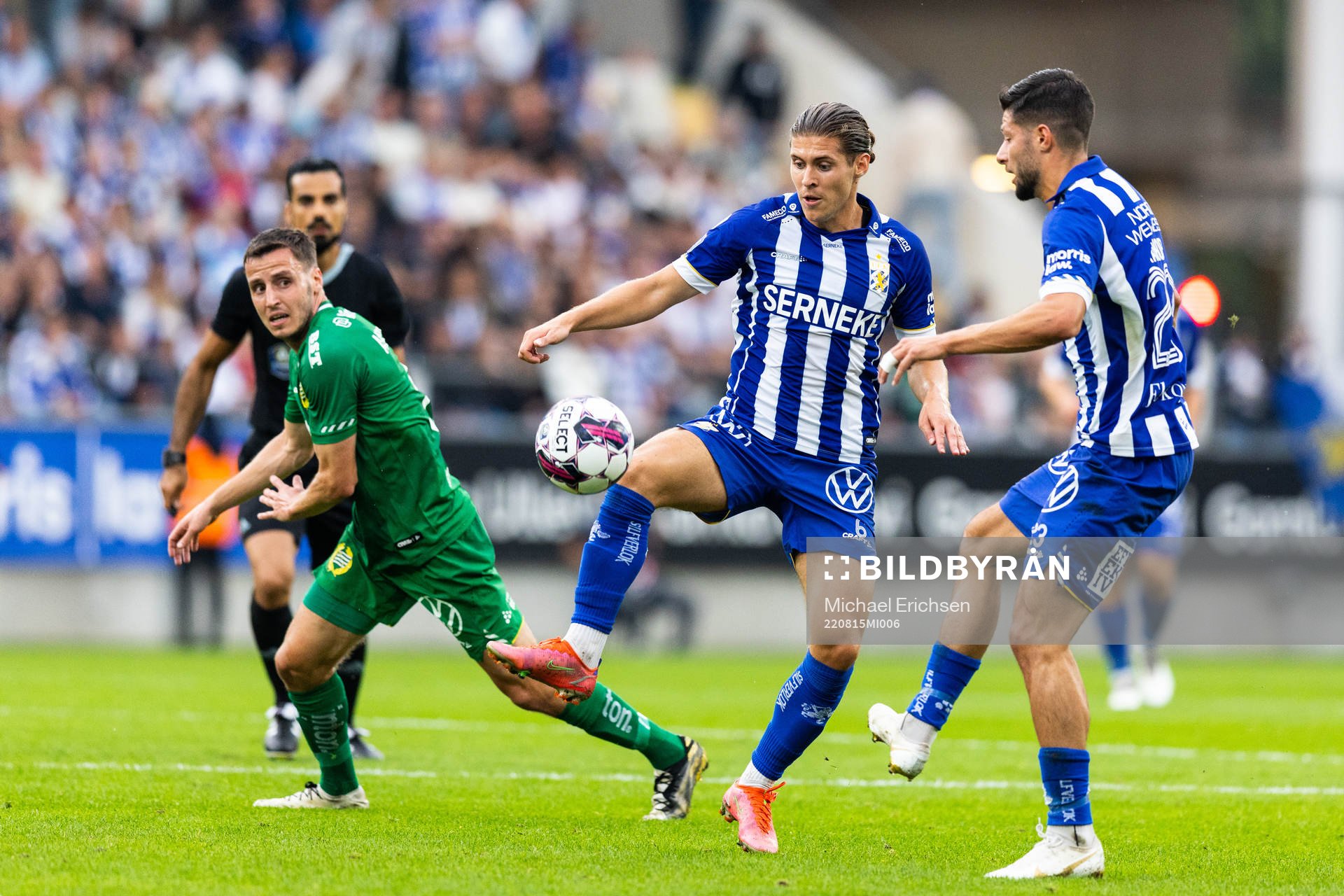 Hammarbys Jeppe Andersen och IFK Göteborgs Eman Markovic