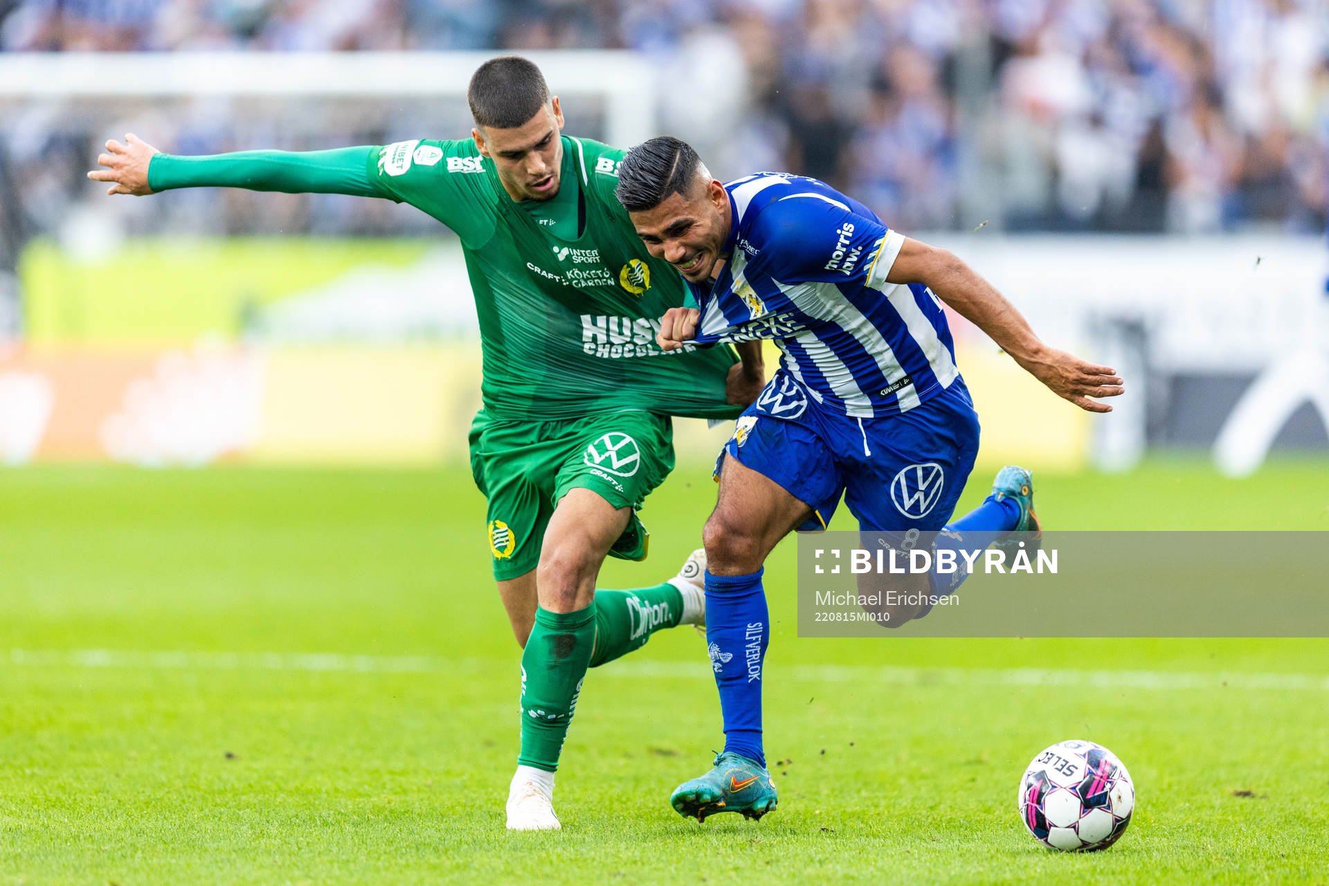 Hammarbys Edvin Kurtulus och IFK Göteborgs Hosam Aiesh