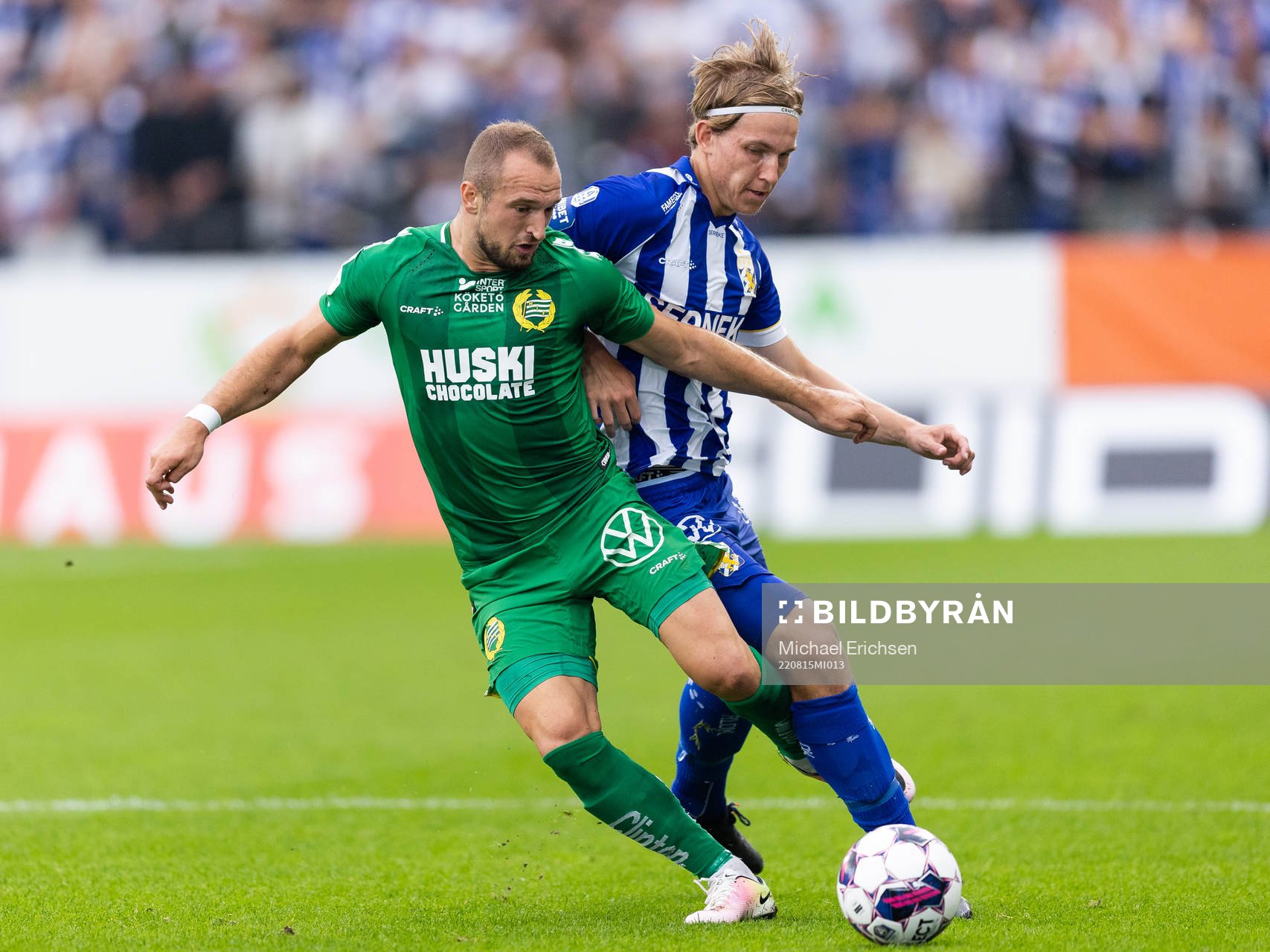 Hammarbys Veton Berisha och IFK Göteborgs Johan Bångsbo
