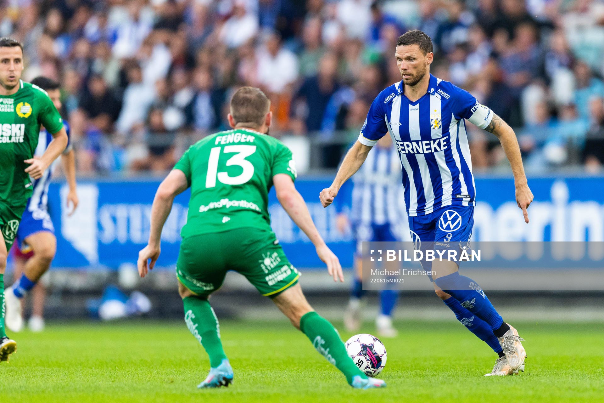 IFK Göteborgs Marcus Berg och Hammarbys Mads Fenger Nielsen